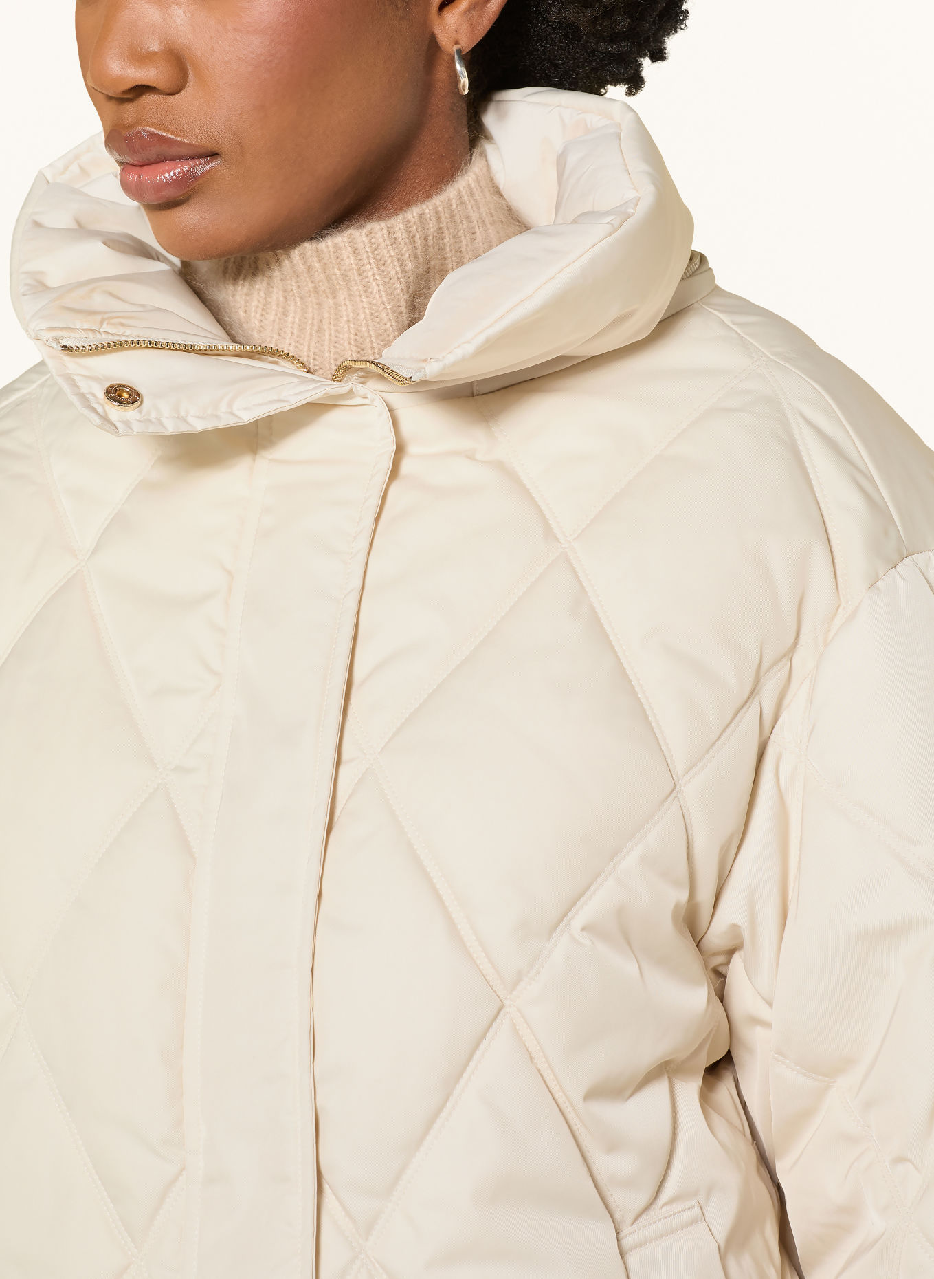 RIANI Steppjacke zum Wenden mit abnehmbarer Kapuze: ECRU