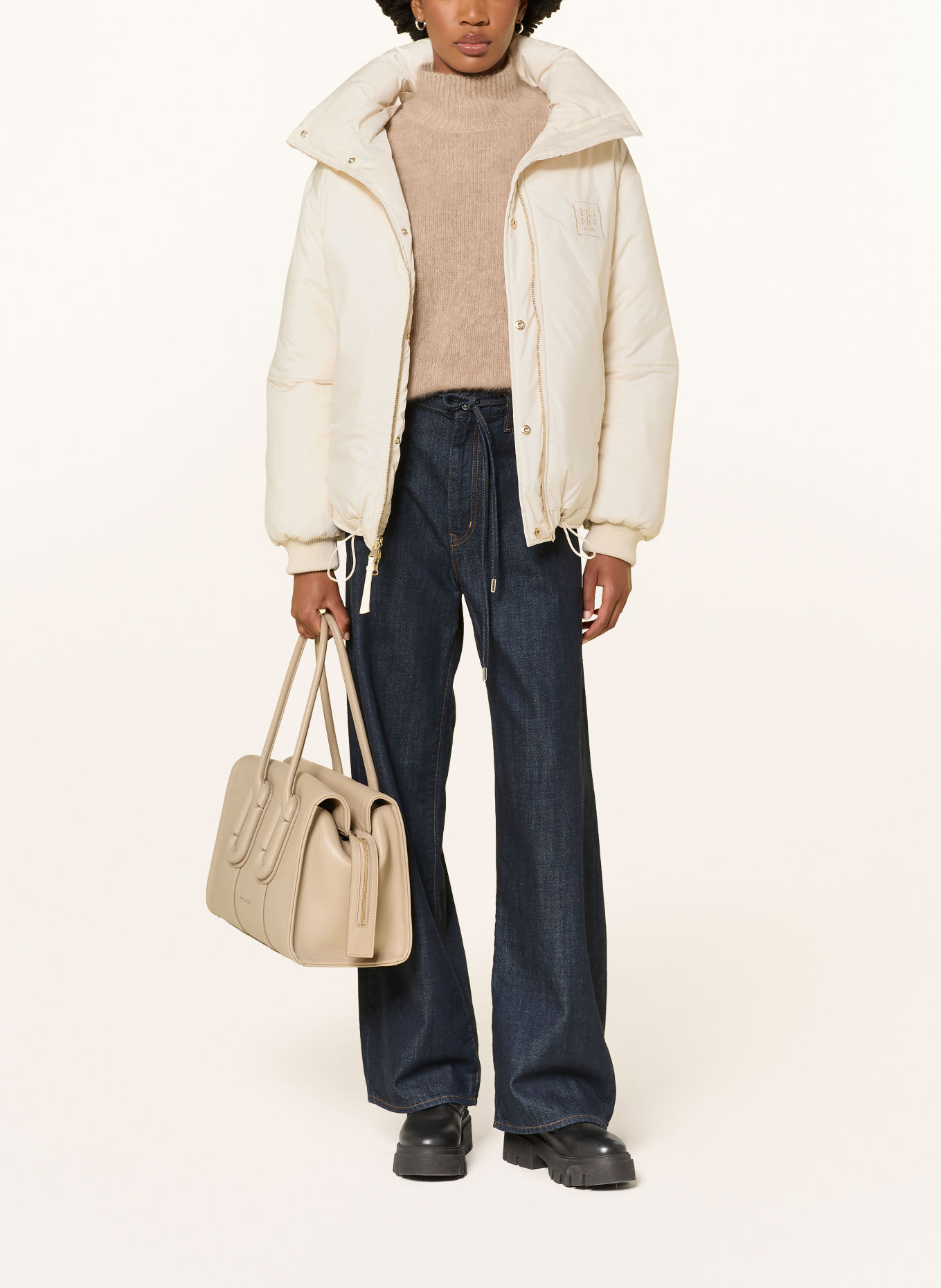 RIANI Steppjacke zum Wenden mit abnehmbarer Kapuze: ECRU