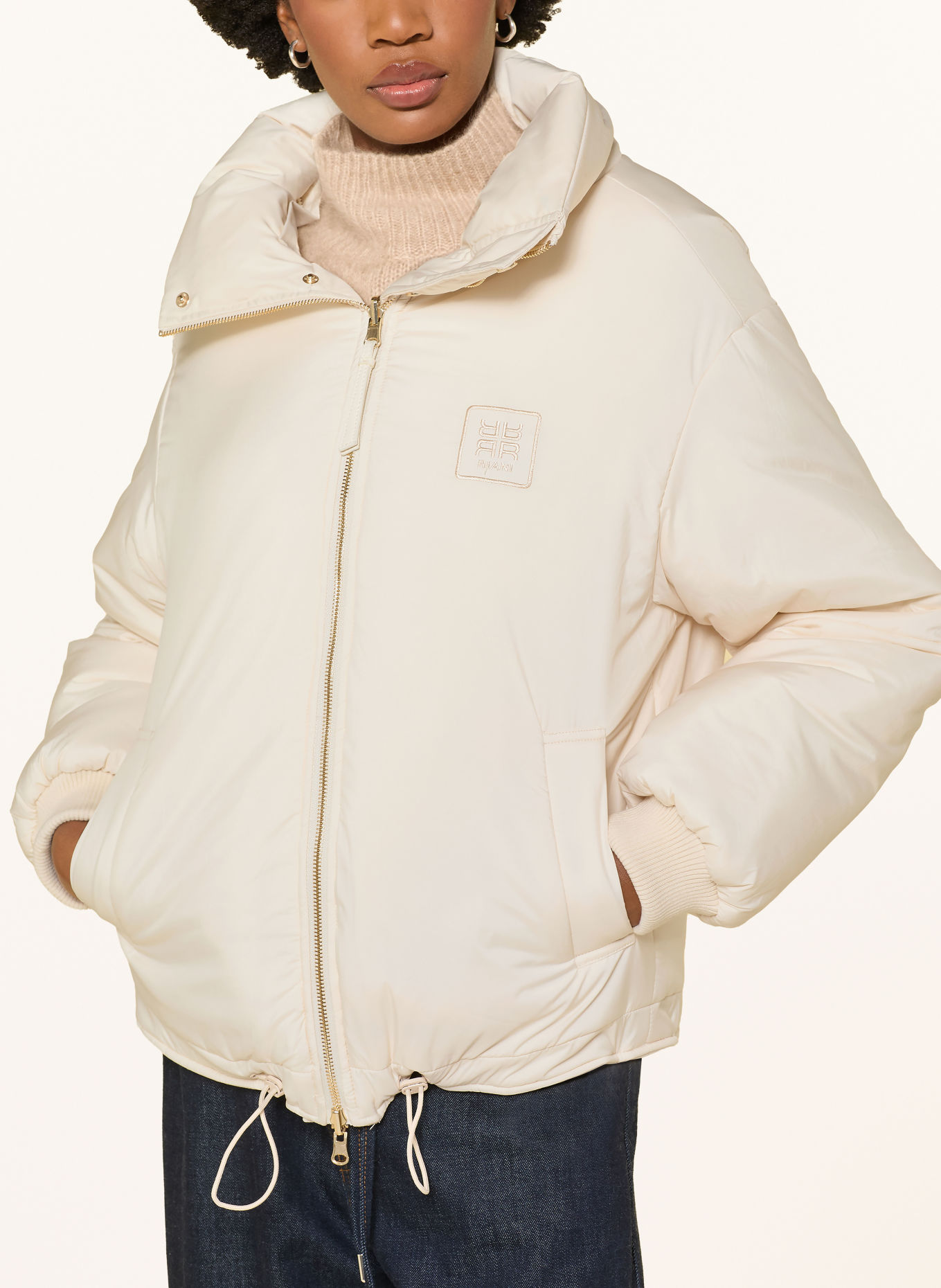 RIANI Steppjacke zum Wenden mit abnehmbarer Kapuze: ECRU