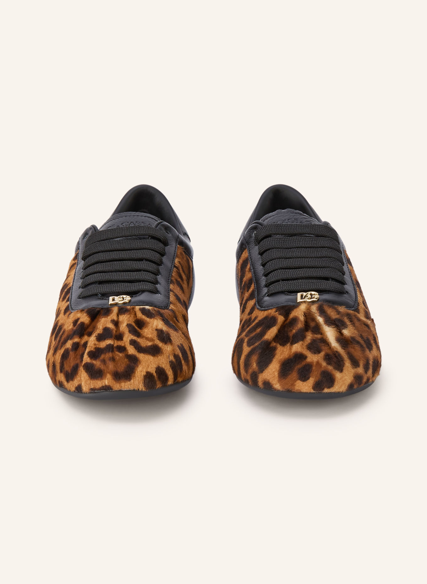 DOLCE & GABBANA Sneakersy BALLET: BRĄZOWY / CAMELOWY / CZARNY