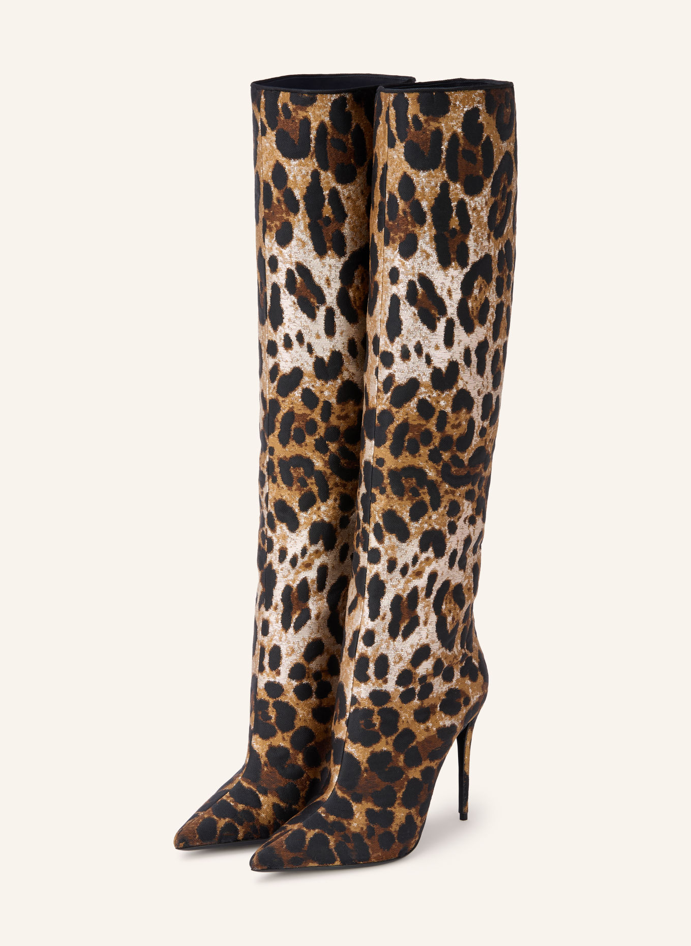 DOLCE & GABBANA Overknee laarzen: ZWART / LICHTBRUIN / BRUIN