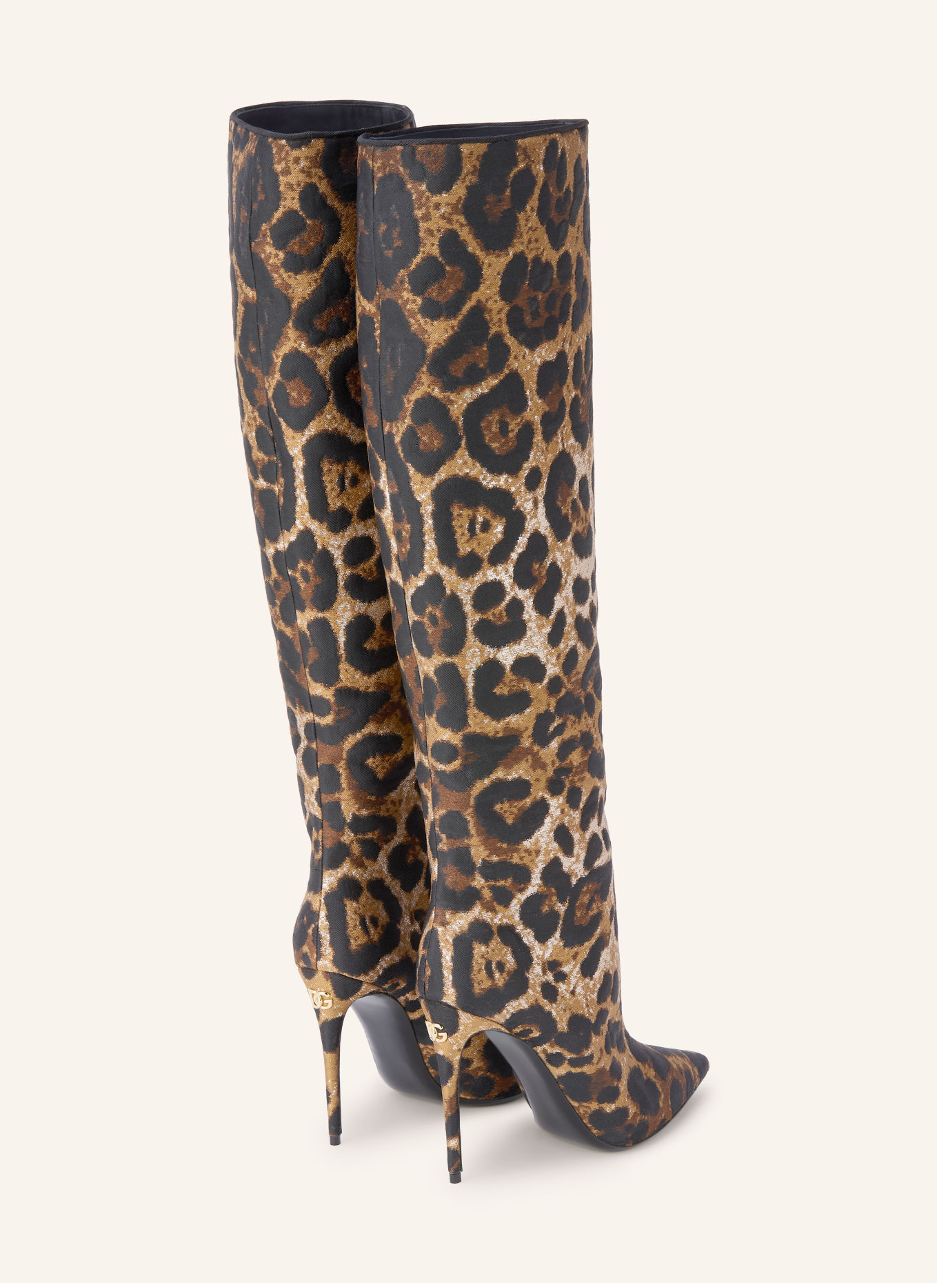 DOLCE & GABBANA Overknee laarzen: ZWART / LICHTBRUIN / BRUIN