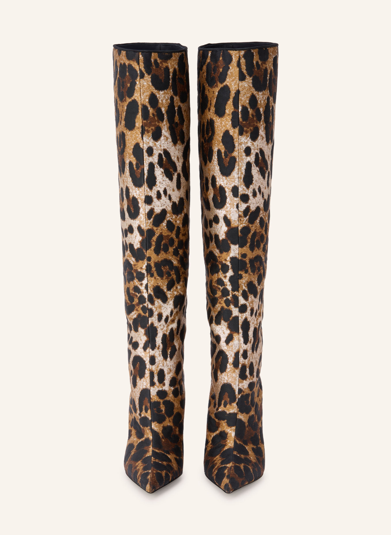 DOLCE & GABBANA Overknee laarzen: ZWART / LICHTBRUIN / BRUIN
