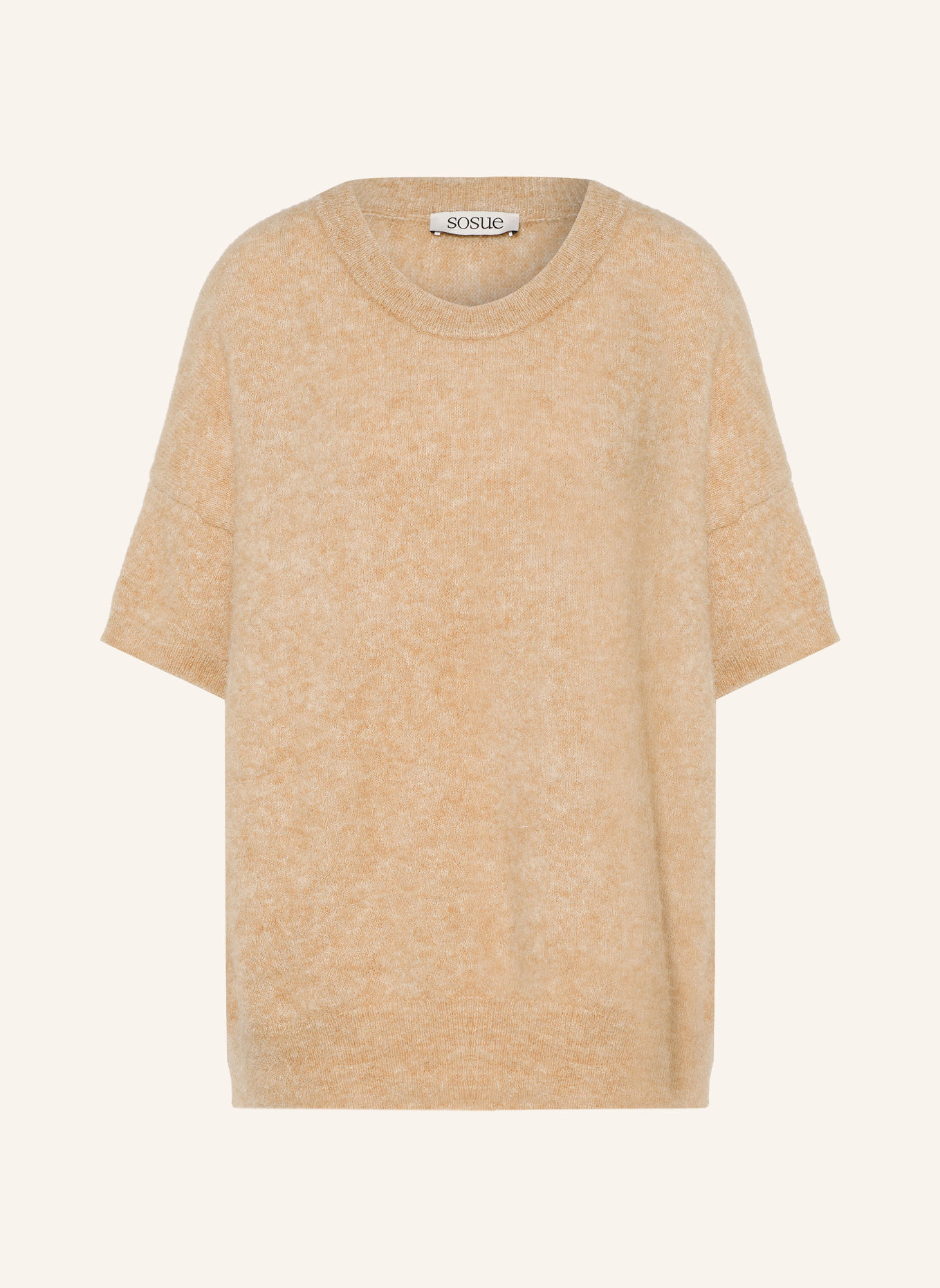 SoSUE Strickshirt mit Alpaka: CAMEL