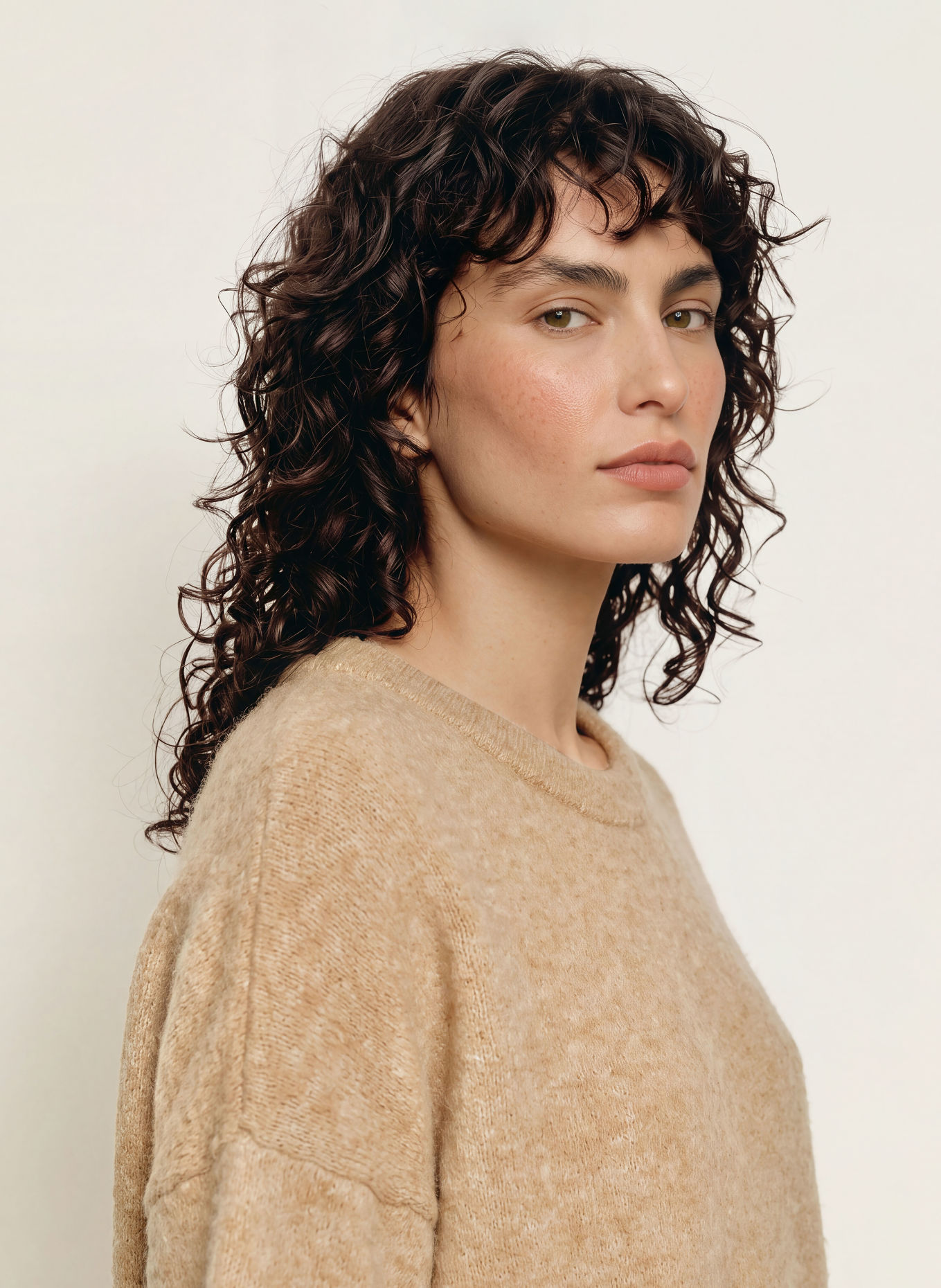 SoSUE Strickshirt mit Alpaka: CAMEL
