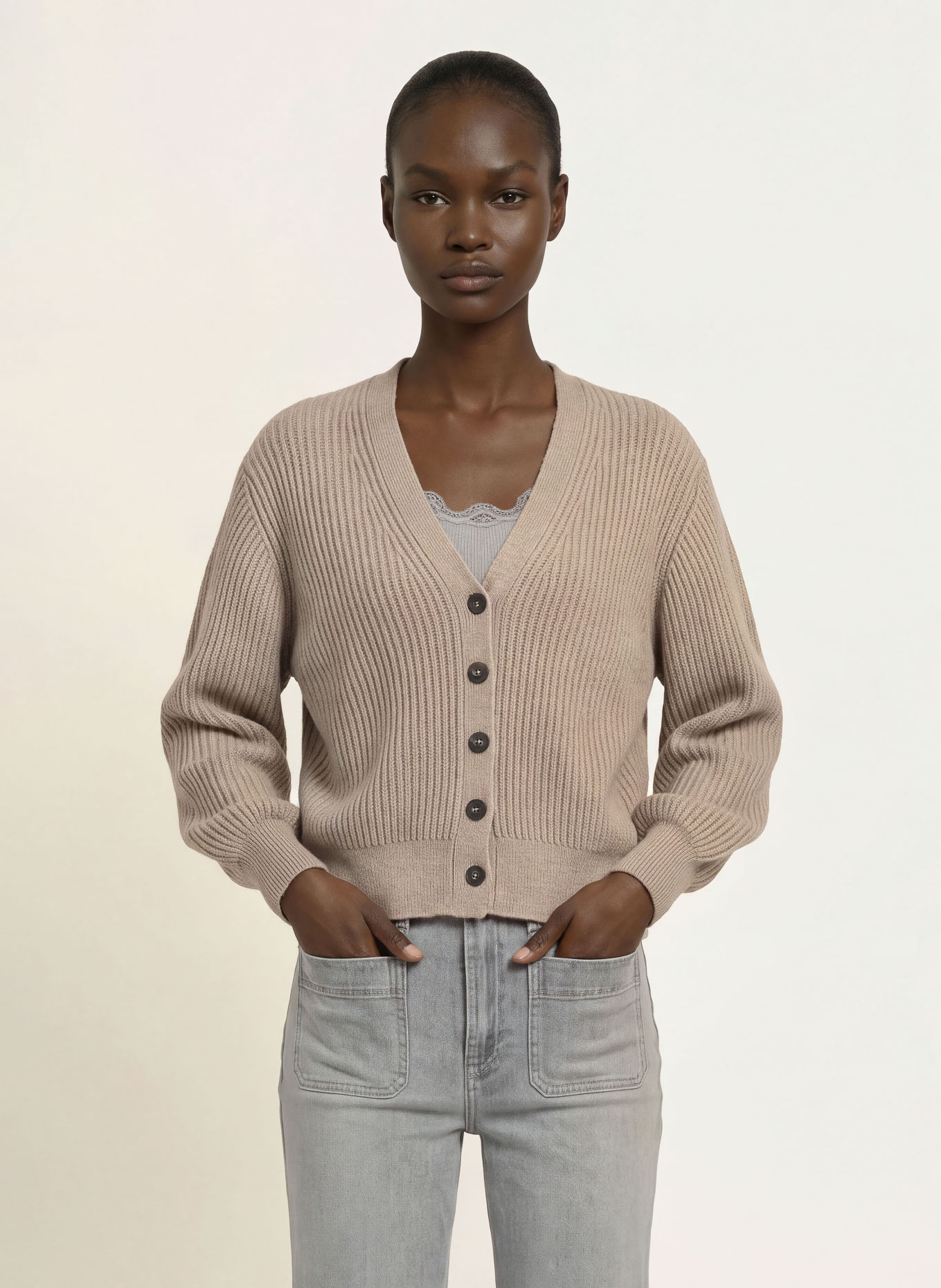 SoSUE Strickjacke ANTONIA: BEIGE