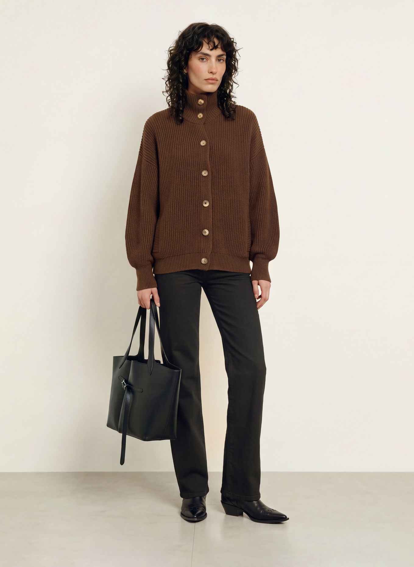 SoSUE Strickjacke aus Merinowolle: BRAUN