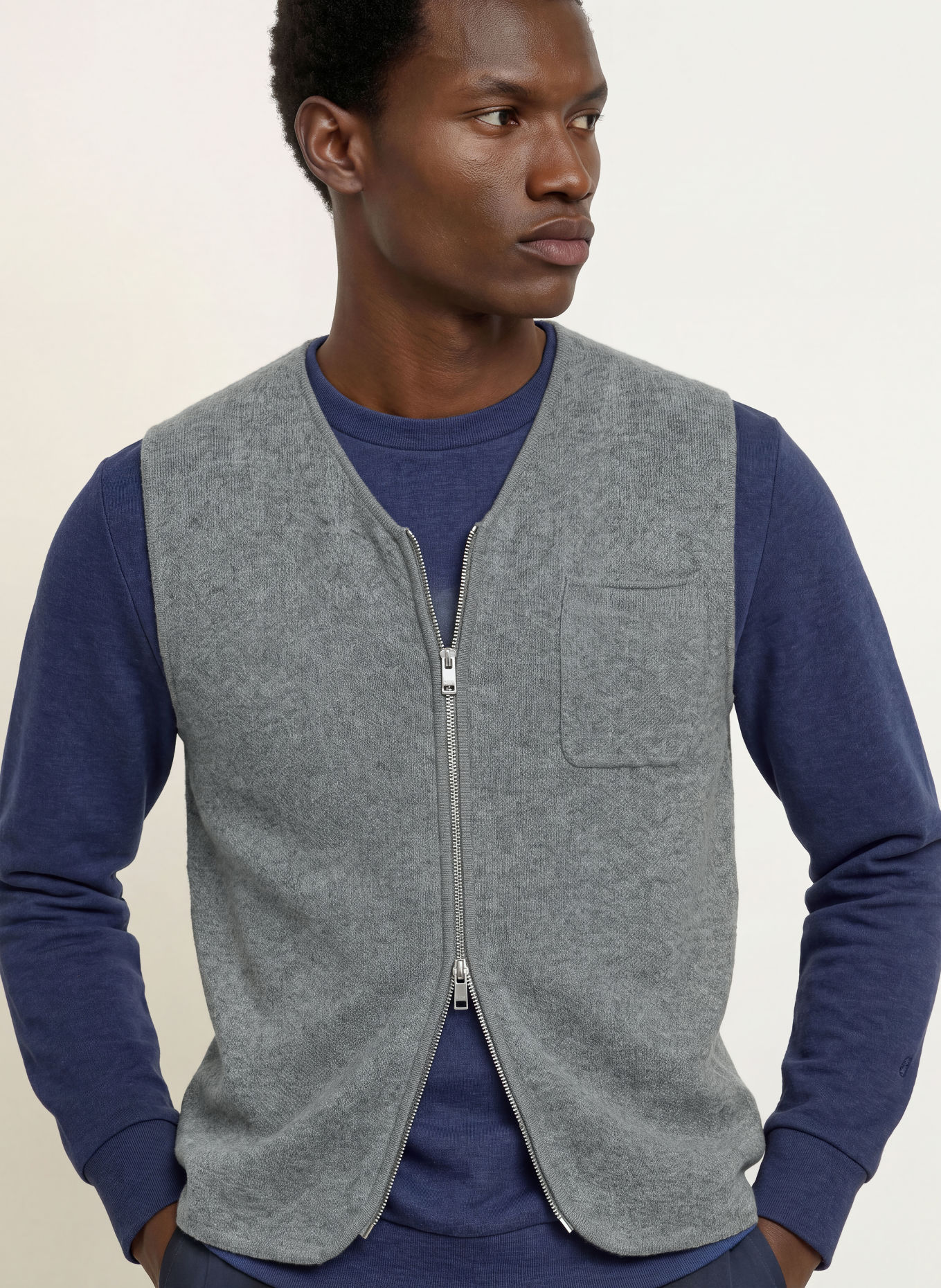MOS MOSH Gallery Gilet en maille MMGCESS: GRIS