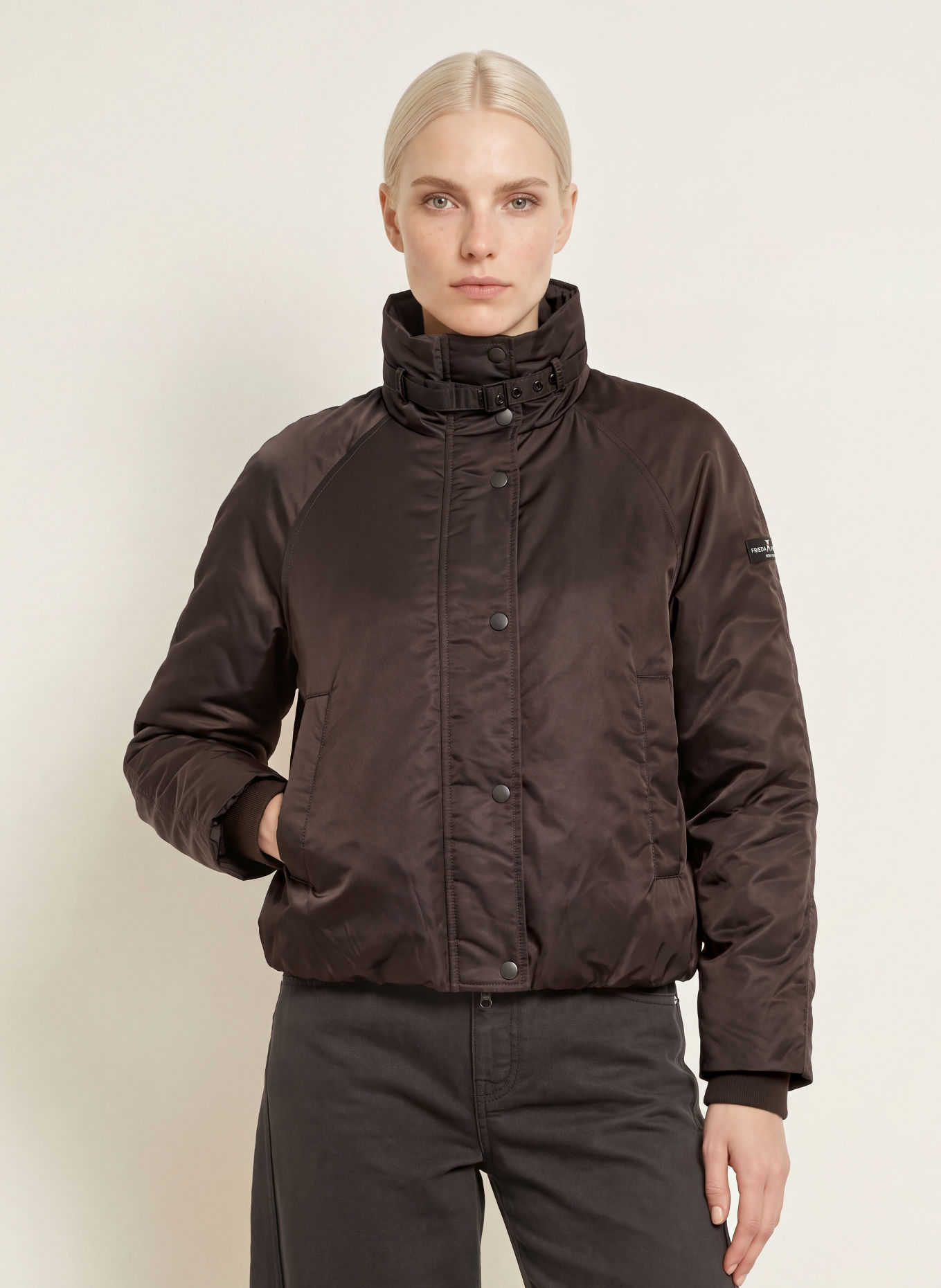 FRIEDA & FREDDIES GEZA Bomber jacket: DARK BROWN