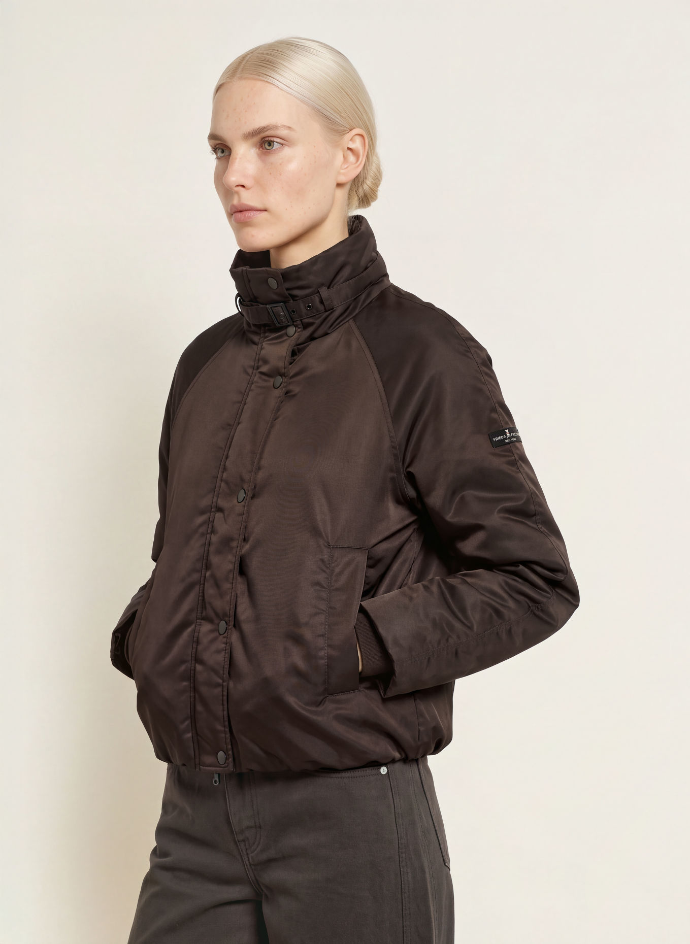 FRIEDA & FREDDIES GEZA Bomber jacket: DARK BROWN