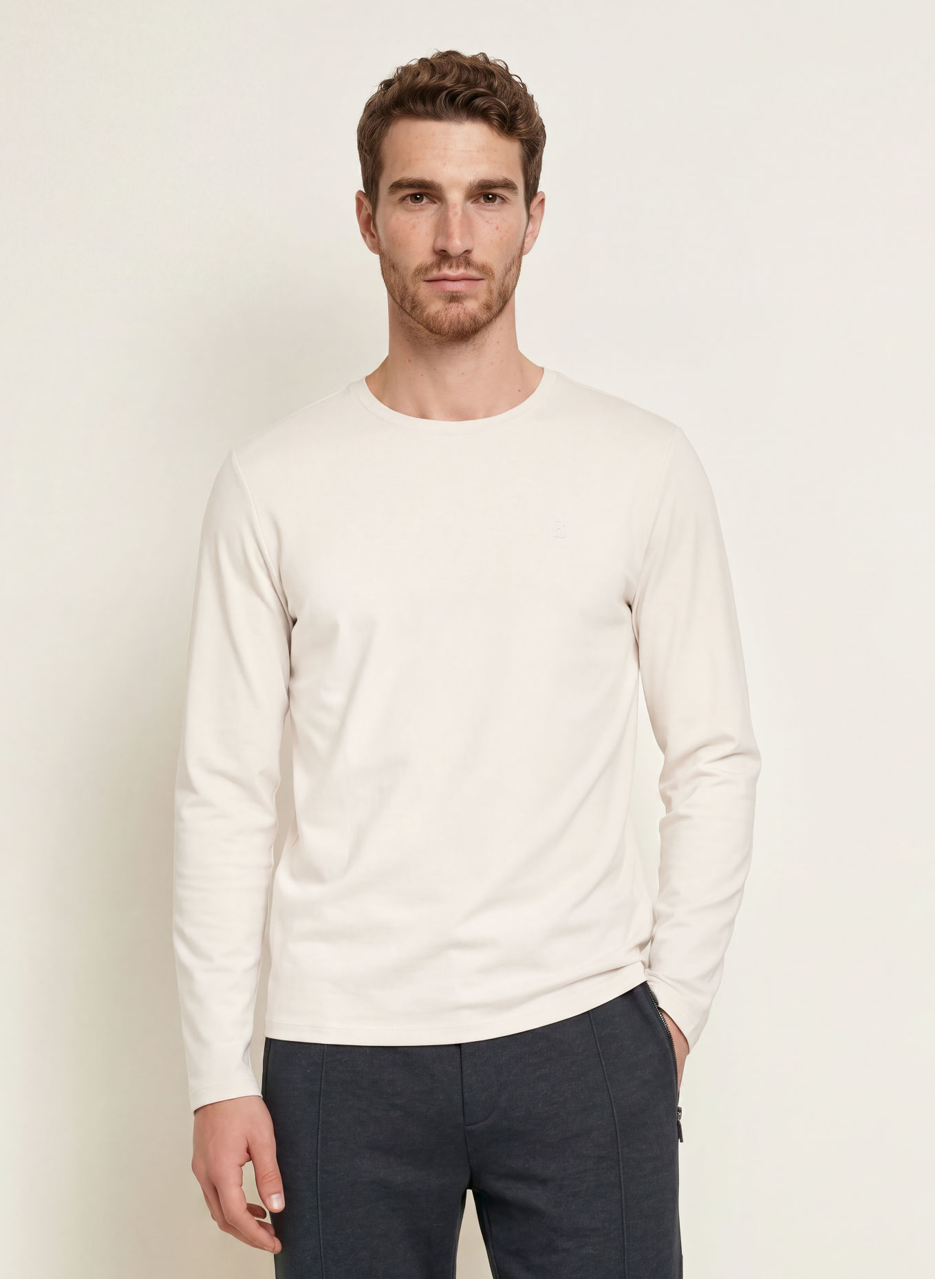 BOGNER T-shirt met lange mouwen ARVID: ECRU