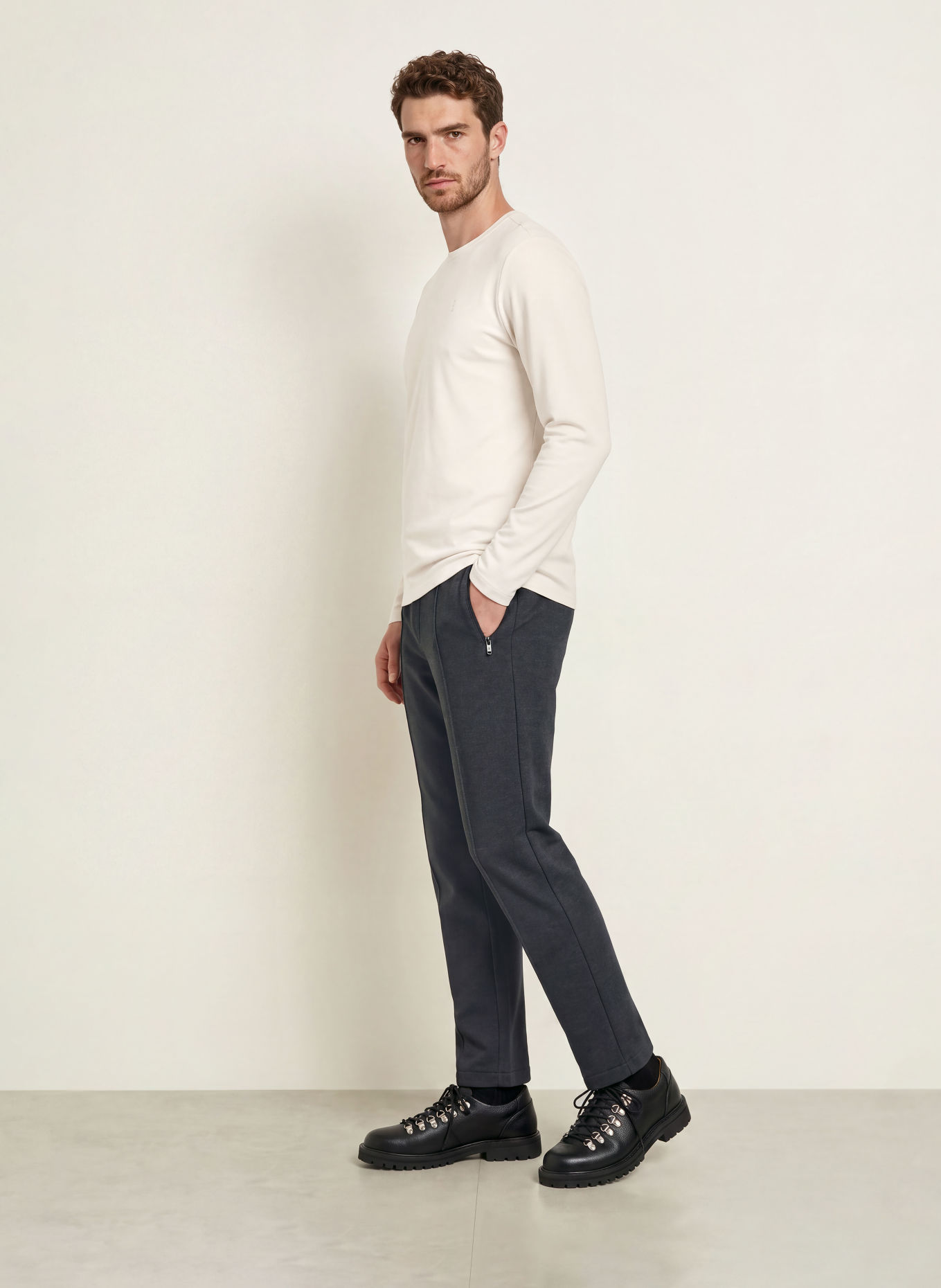 BOGNER T-shirt met lange mouwen ARVID: ECRU
