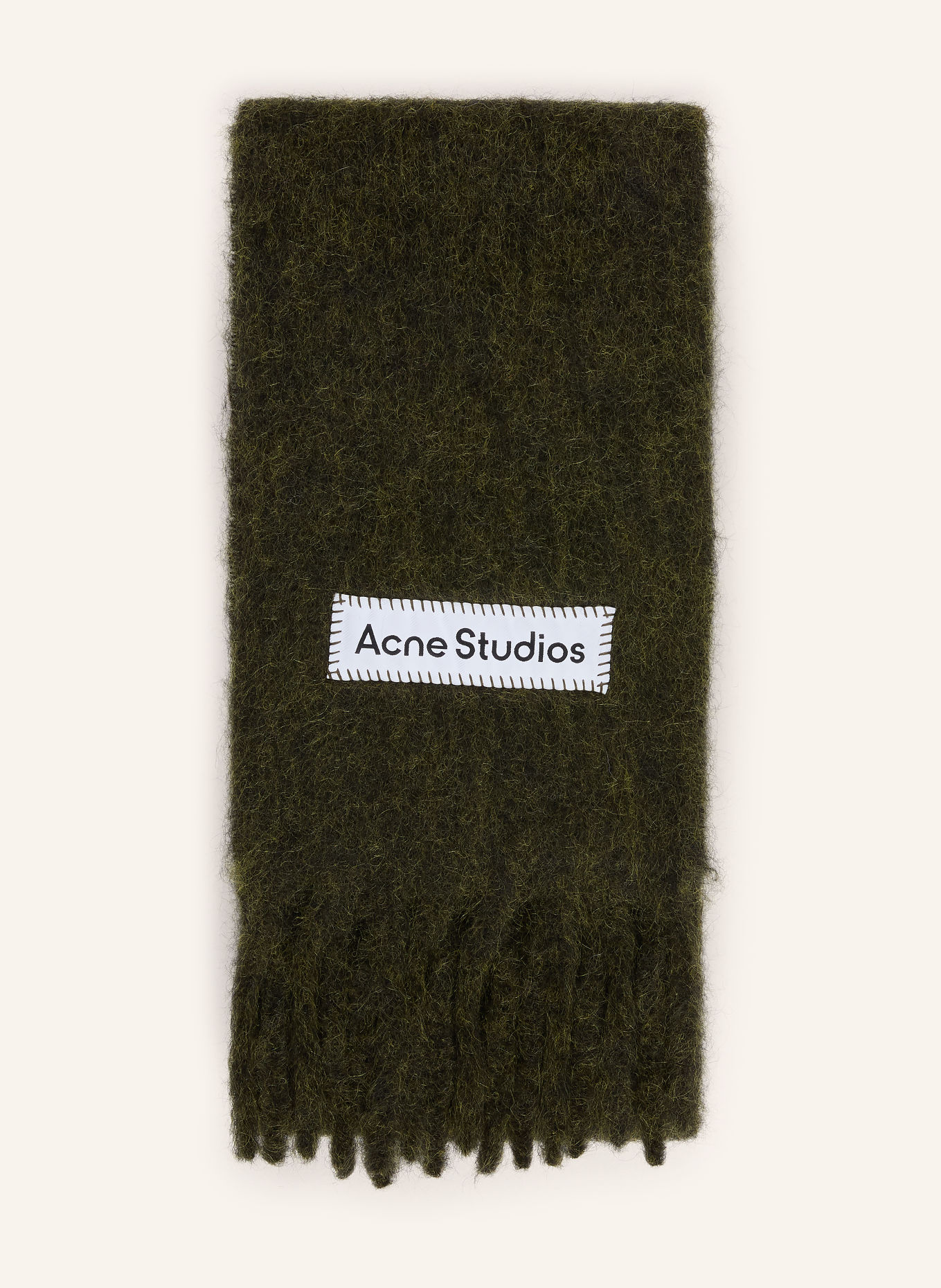 Acne Studios Eșarfă din alpaca: VERDE ÎNCHIS