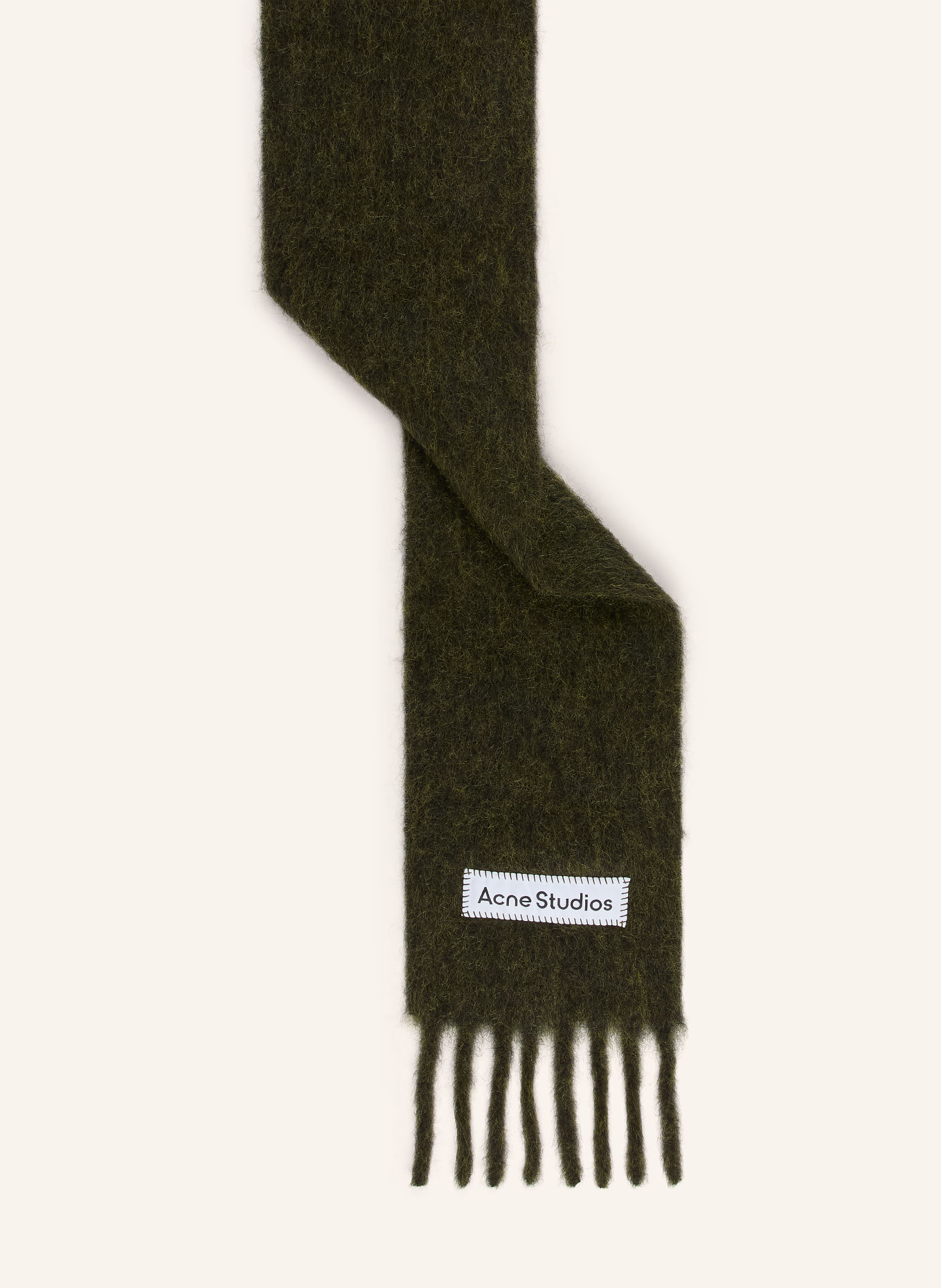 Acne Studios Eșarfă din alpaca: VERDE ÎNCHIS