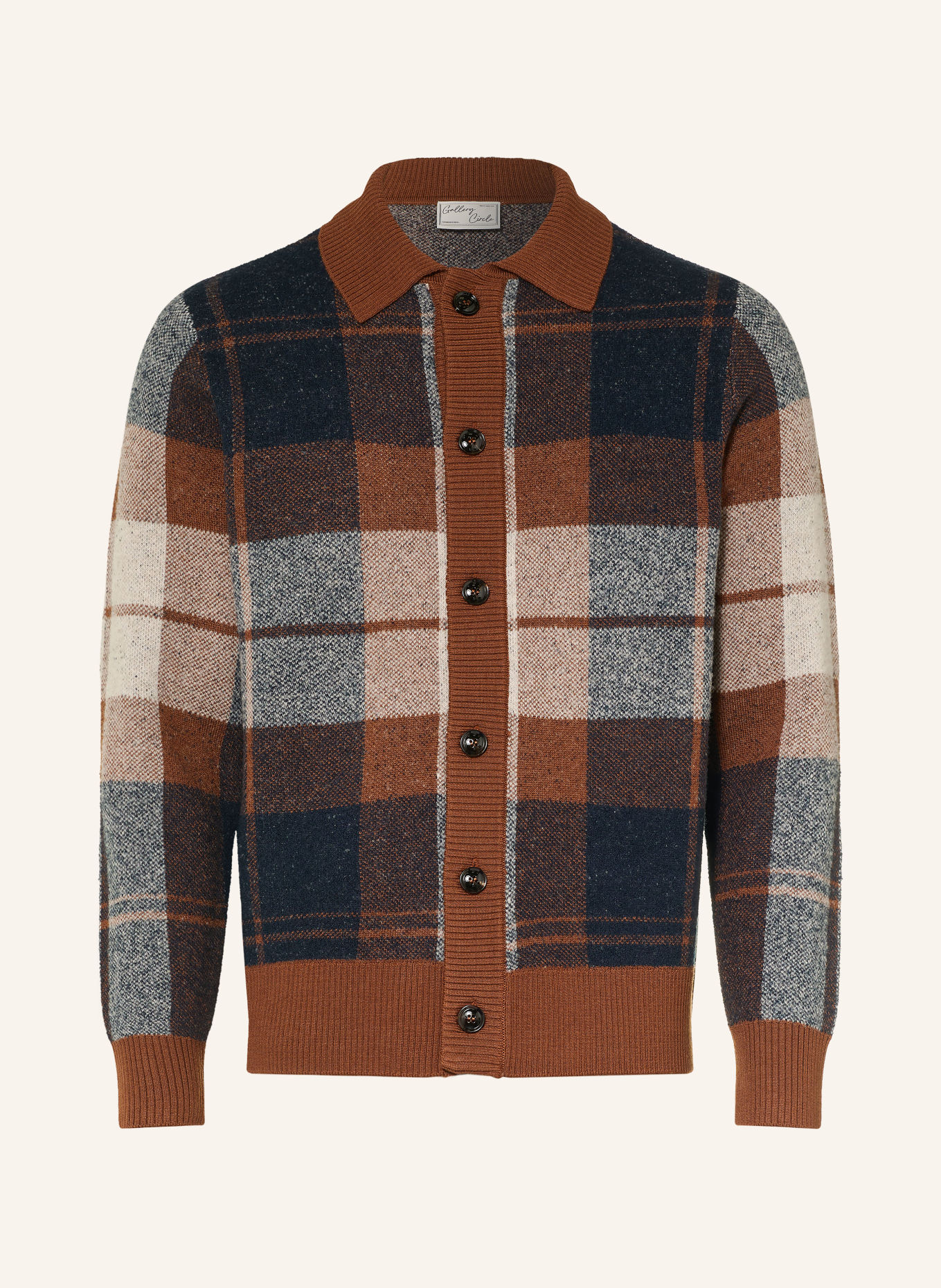 MOS MOSH Gallery Vest MMGWANDO: BRUIN / CRÈME / DONKERBLAUW