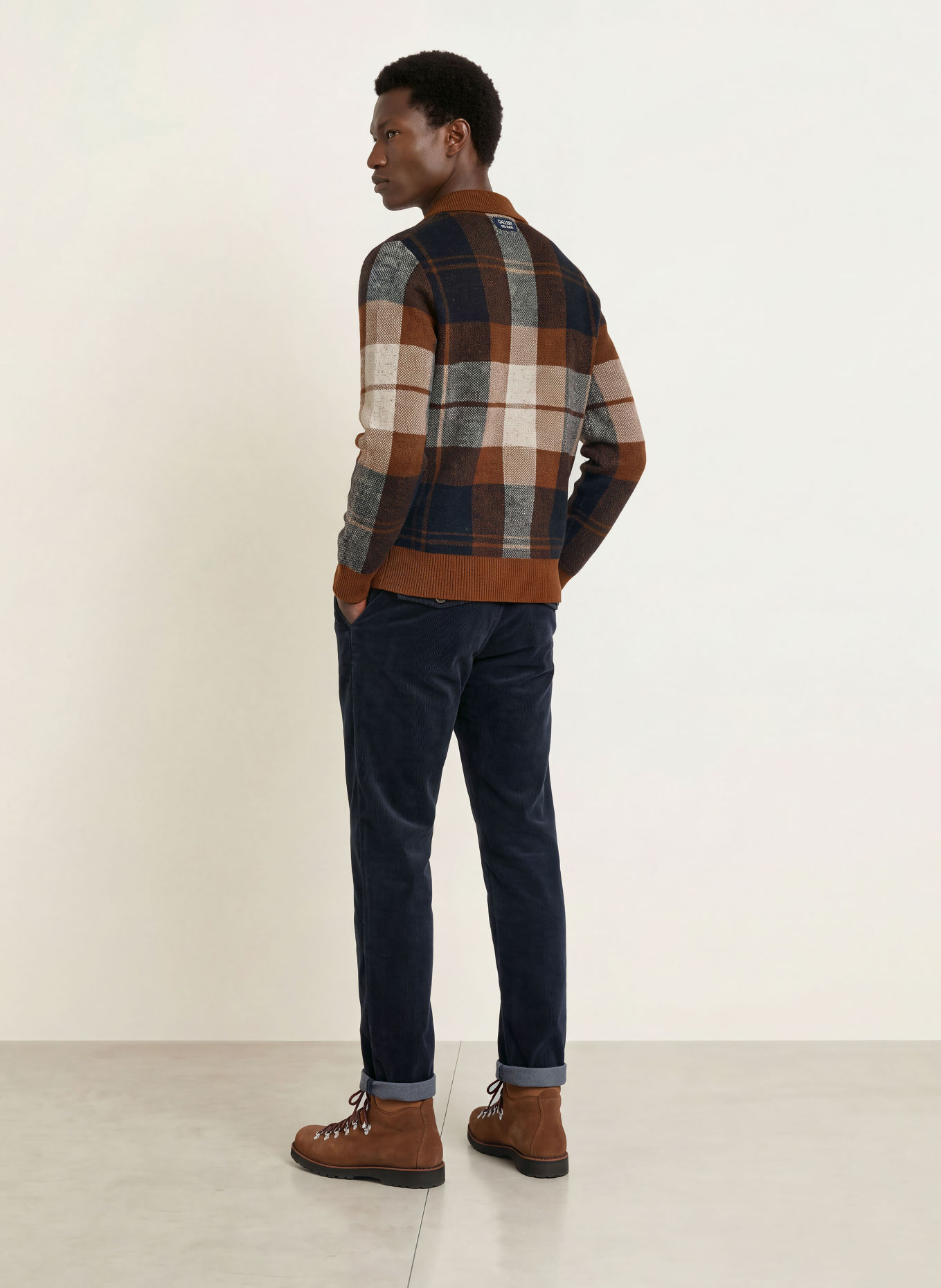 MOS MOSH Gallery Vest MMGWANDO: BRUIN / CRÈME / DONKERBLAUW