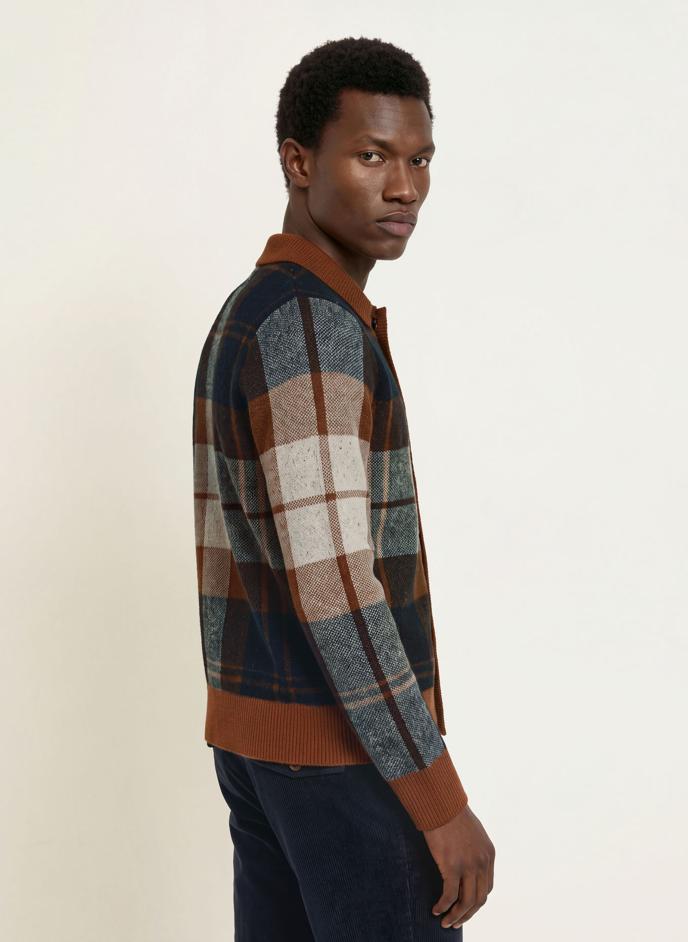 MOS MOSH Gallery Vest MMGWANDO: BRUIN / CRÈME / DONKERBLAUW