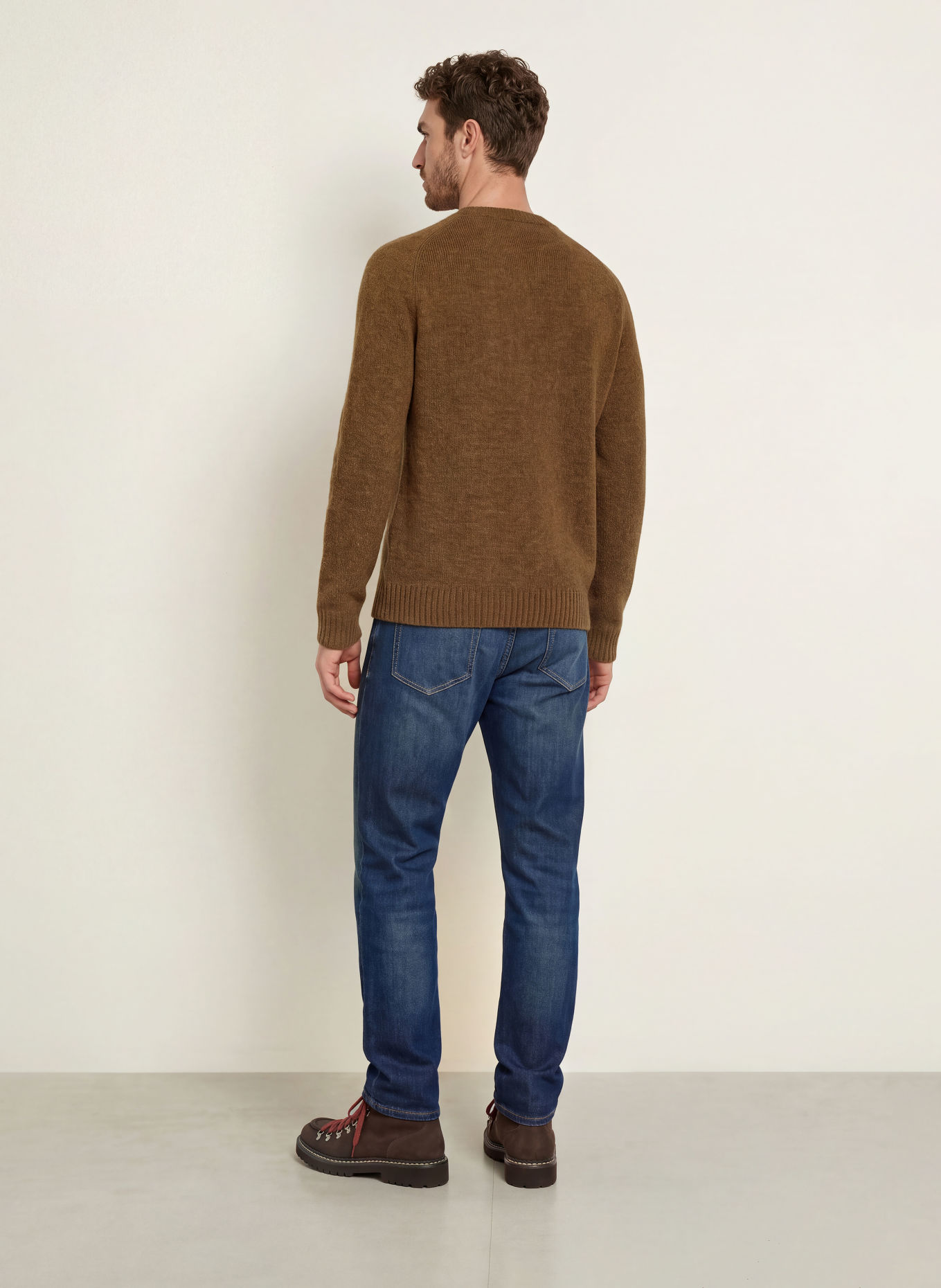 MOS MOSH Gallery Trui MMGCARLOS met alpaca: BRUIN