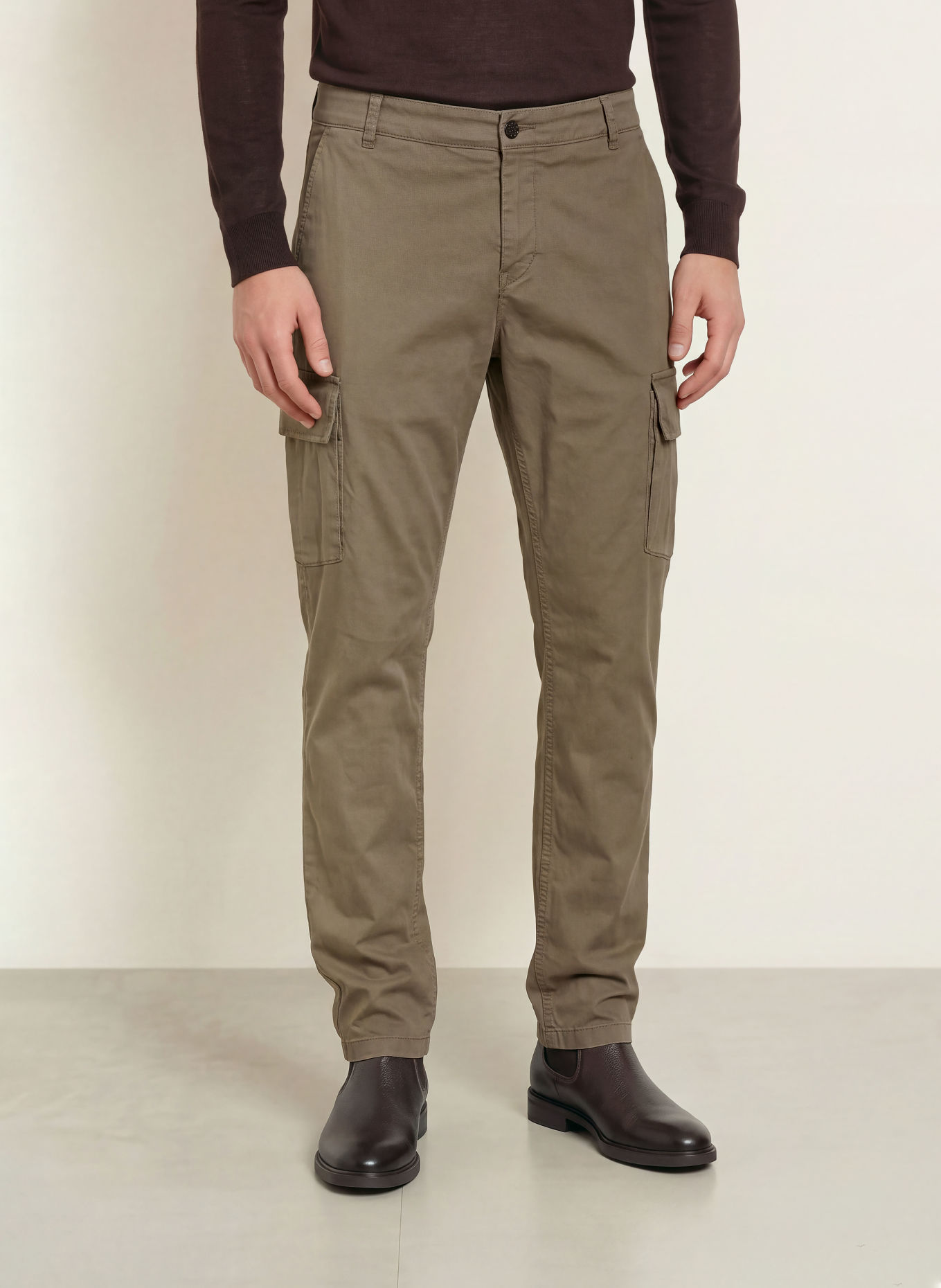 BOGNER BRUNO-G2 Extra Slim Fit Cargo Pants: BROWN