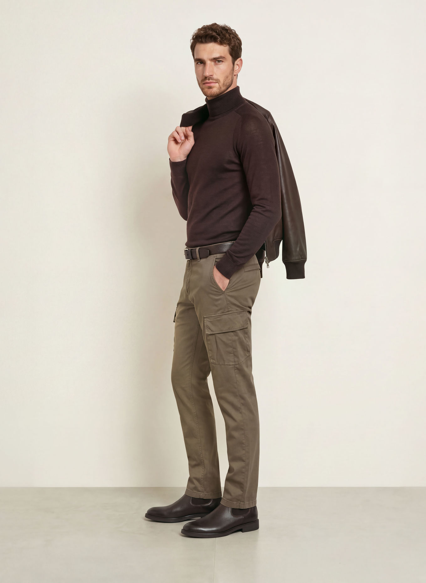 BOGNER BRUNO-G2 Extra Slim Fit Cargo Pants: BROWN