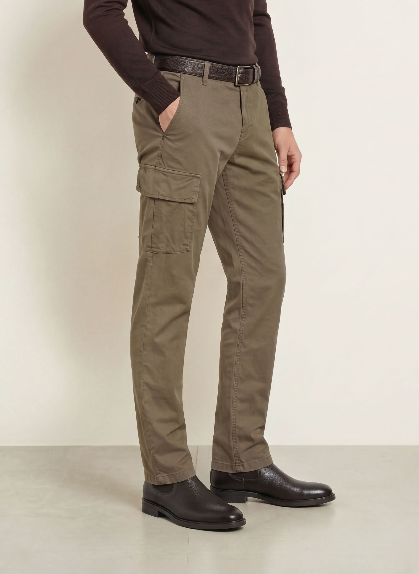 BOGNER BRUNO-G2 Extra Slim Fit Cargo Pants: BROWN
