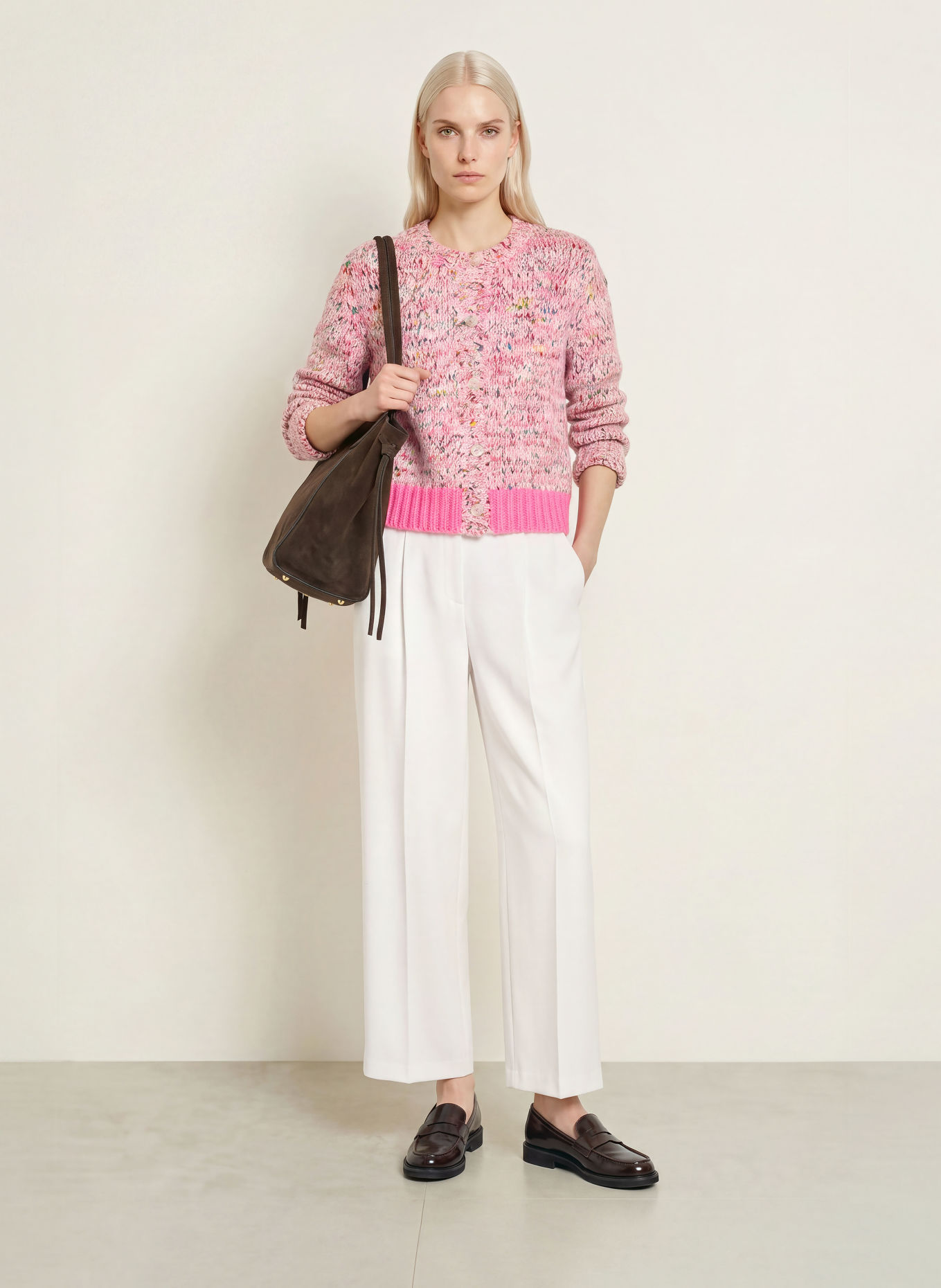 FRIEDA & FREDDIES Vest: ROZE / GEEL / GROEN