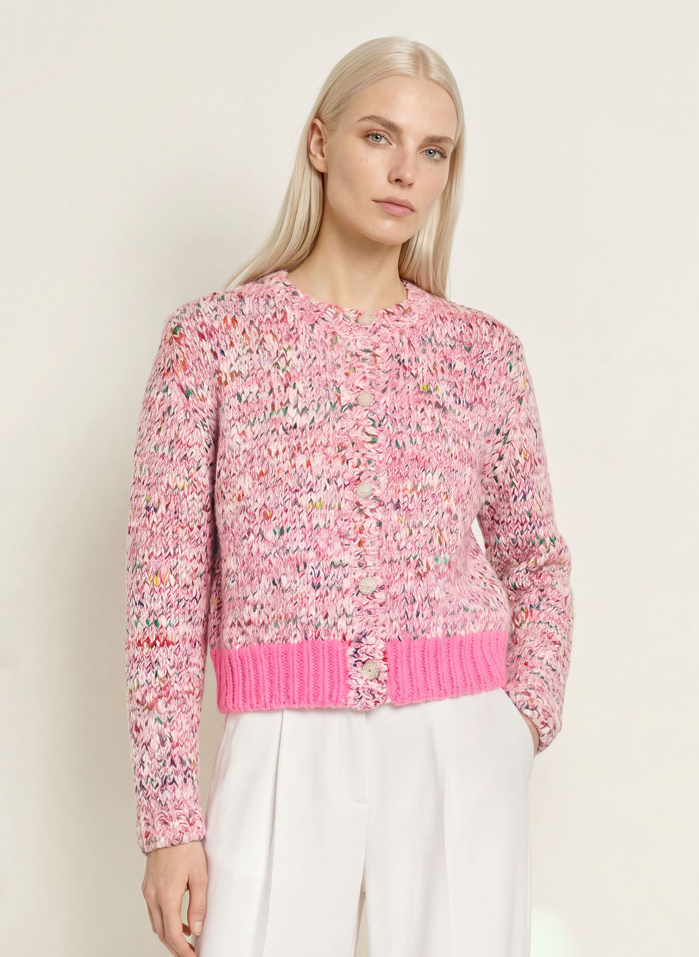 FRIEDA & FREDDIES Vest: ROZE / GEEL / GROEN