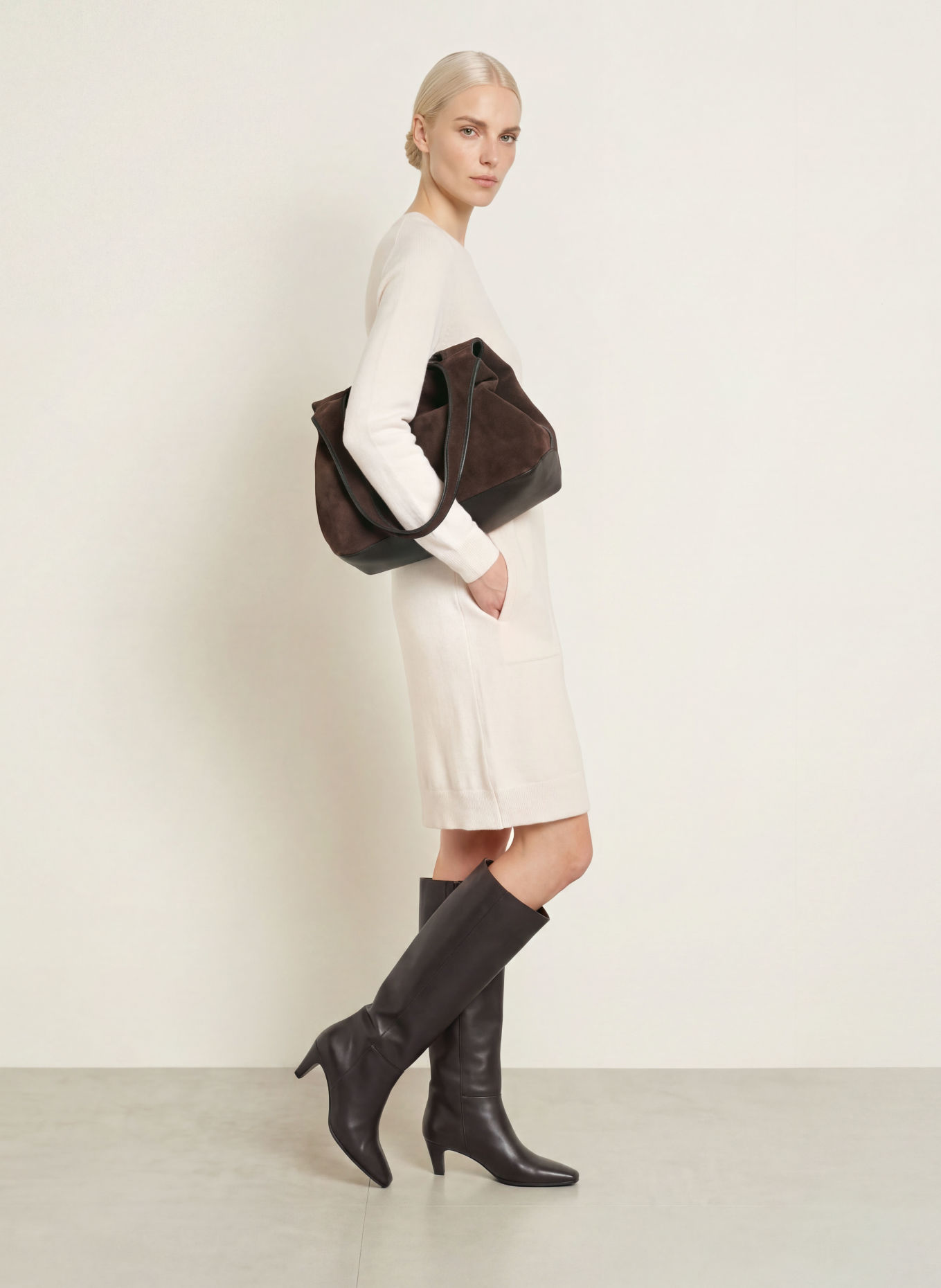 FRIEDA & FREDDIES Strickkleid: CREME