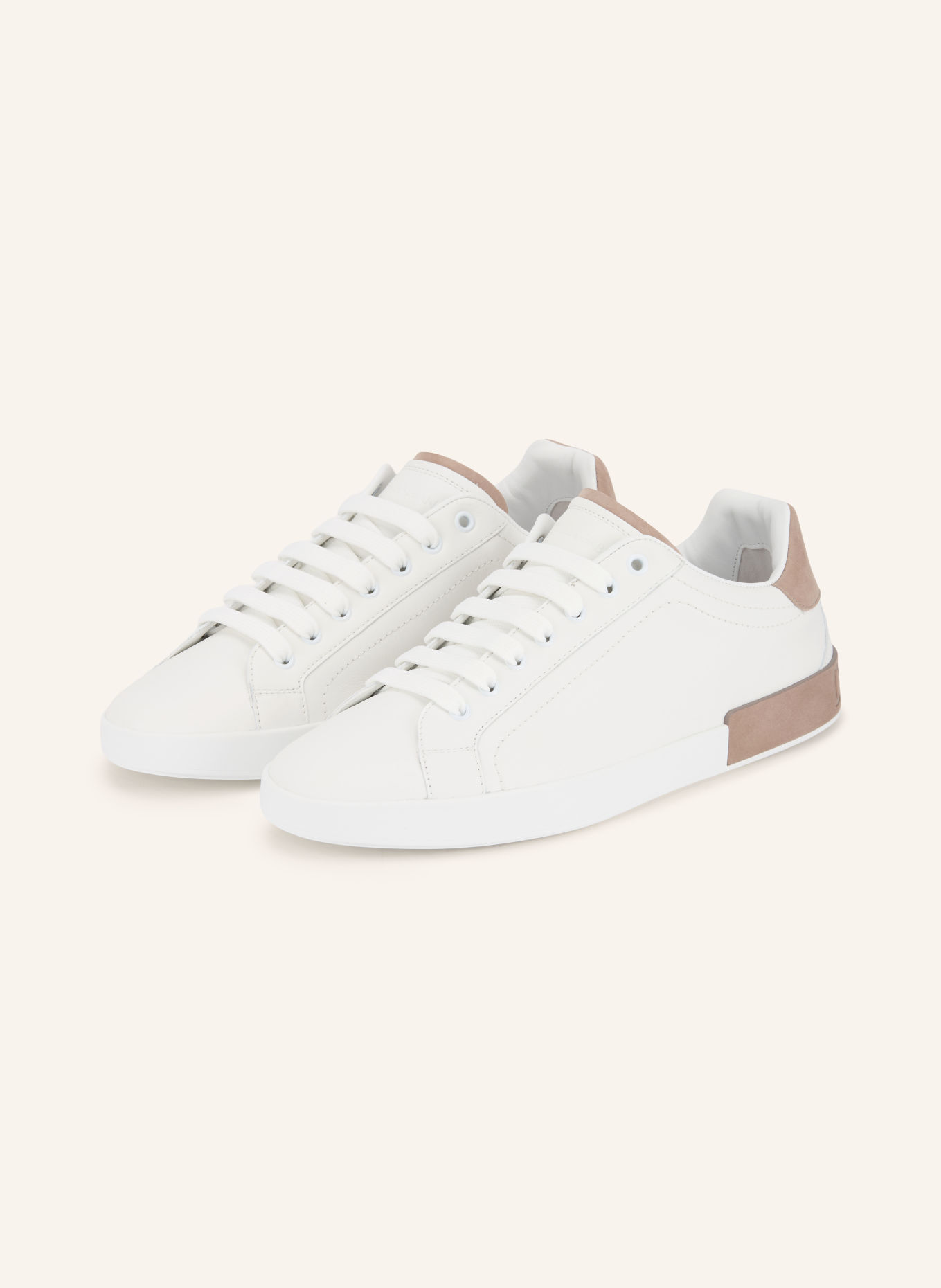 DOLCE & GABBANA Sneakers: HVID / TAUPE
