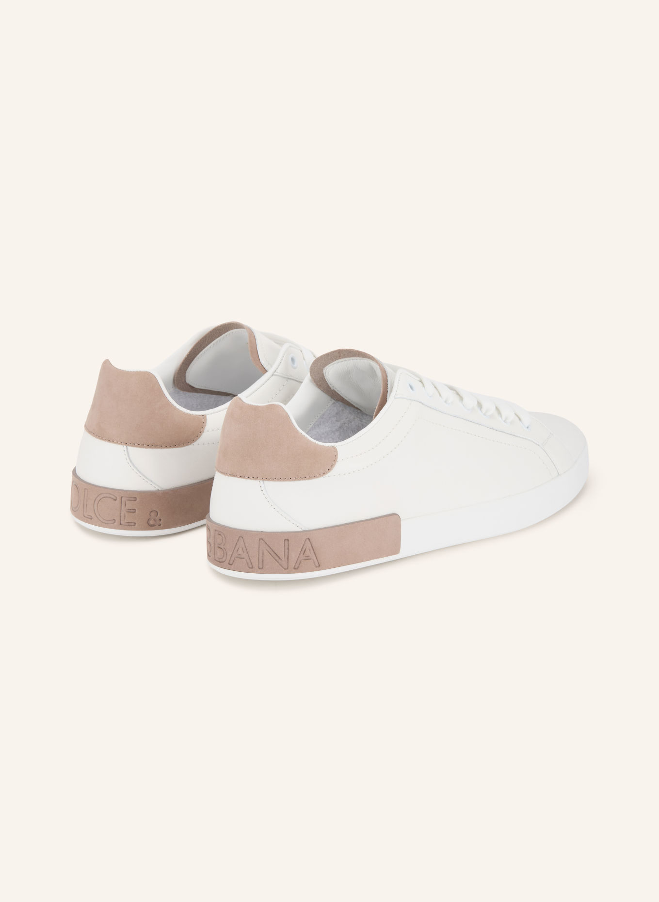 DOLCE & GABBANA Sneakers: HVID / TAUPE