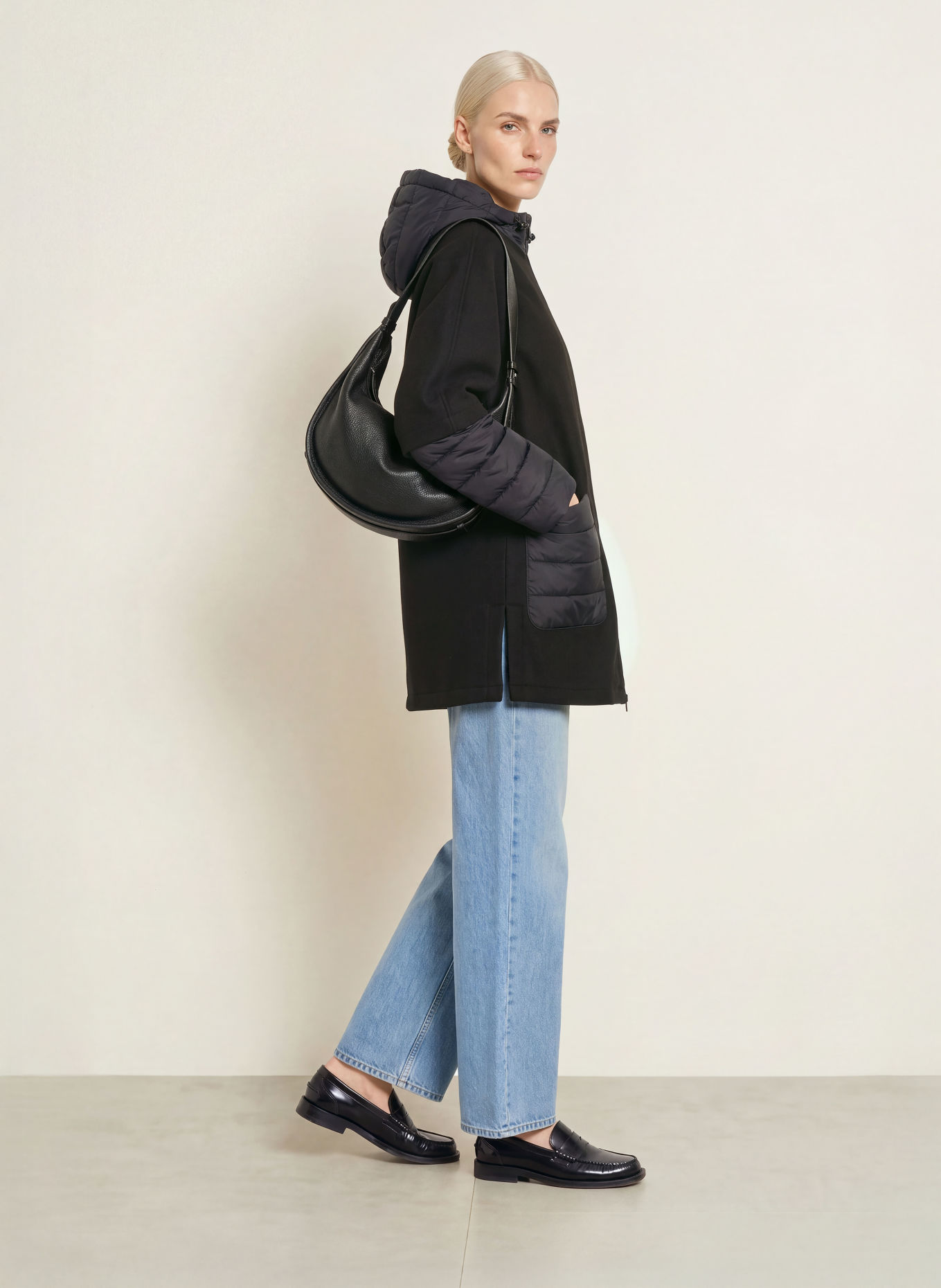 FRIEDA & FREDDIES Veste BELINDA en mélange de matières: NOIR