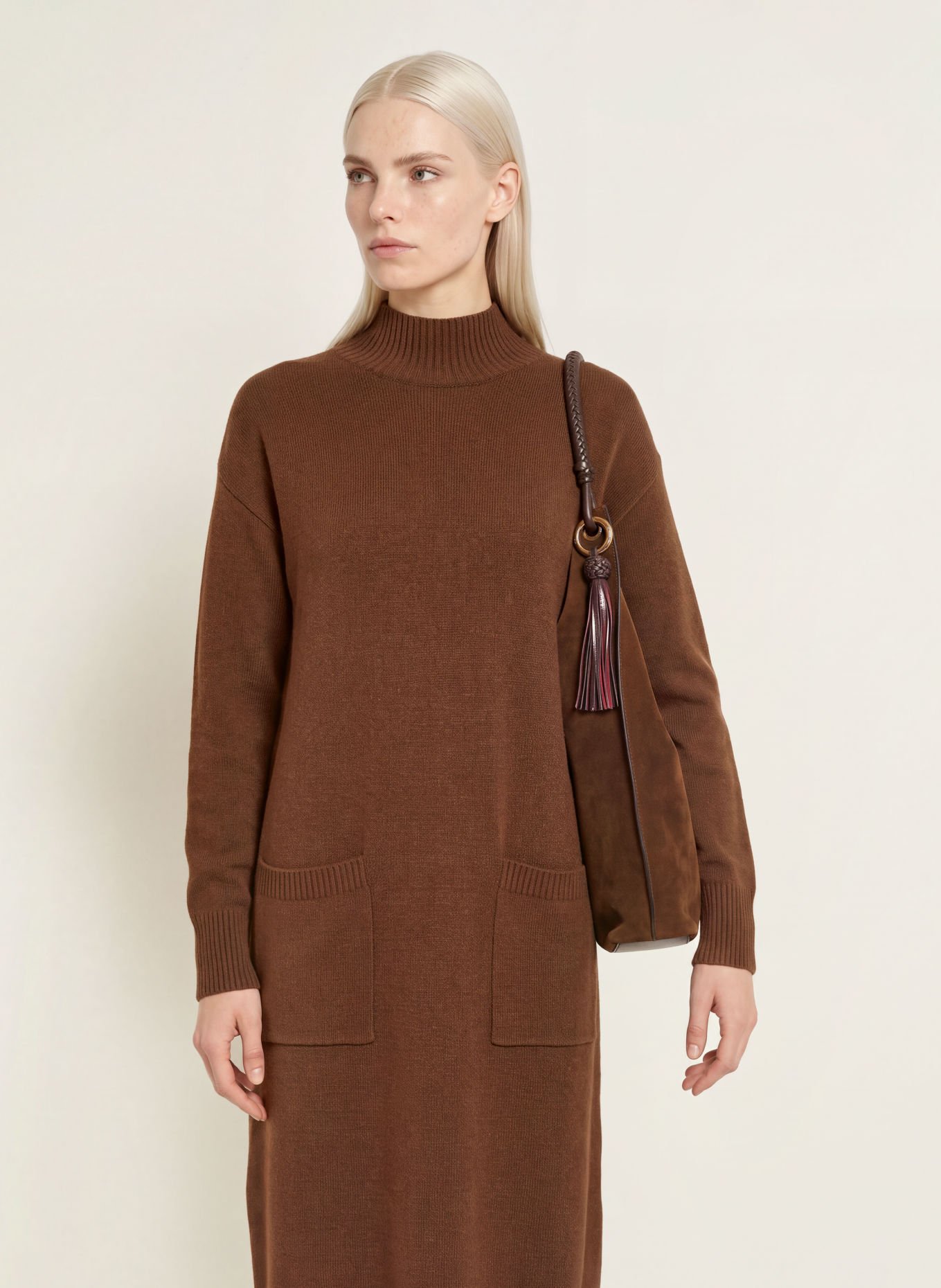 FRIEDA & FREDDIES Strickkleid: BRAUN