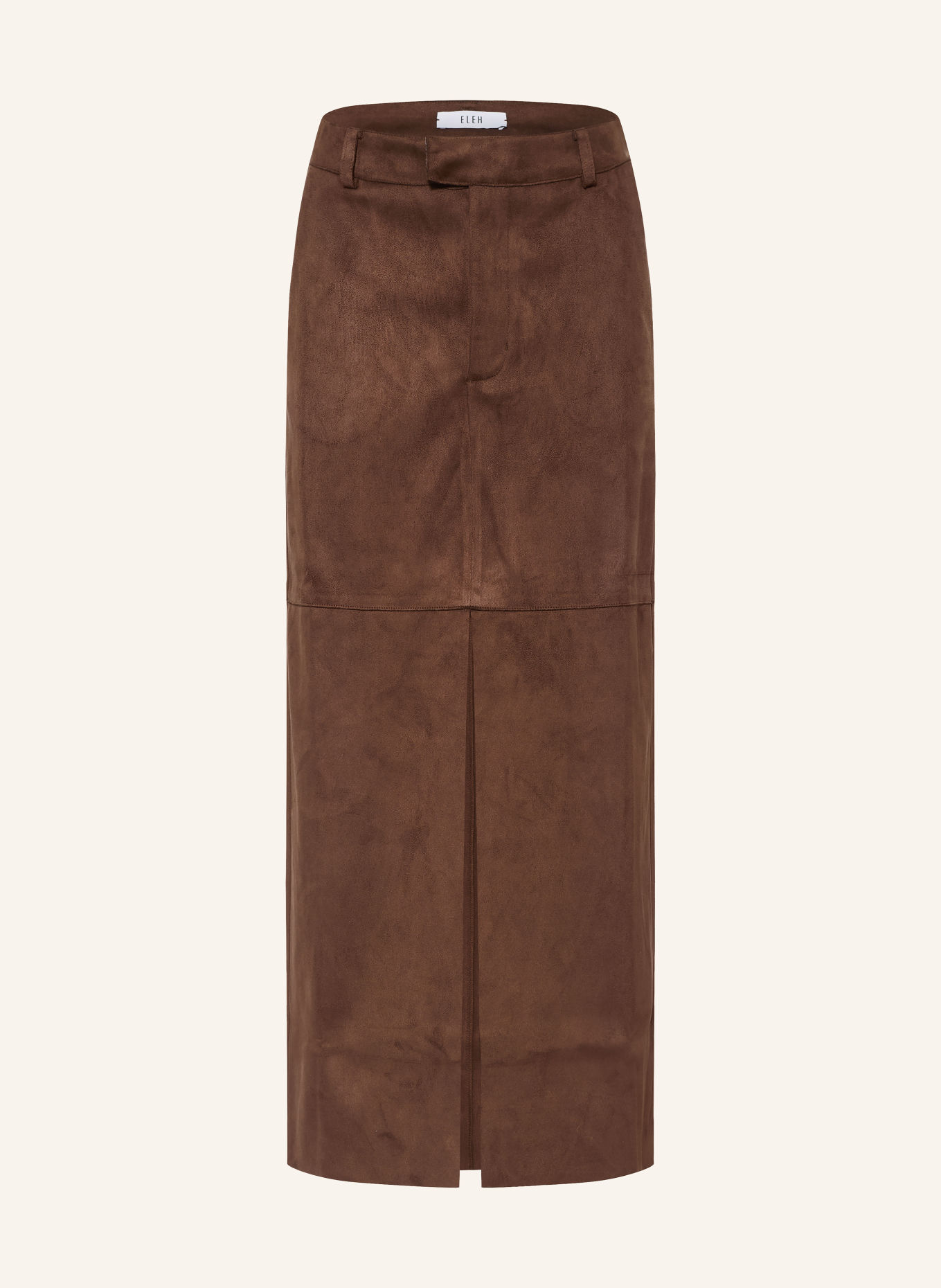 ELEH Faux-leather skirt: DARK BROWN