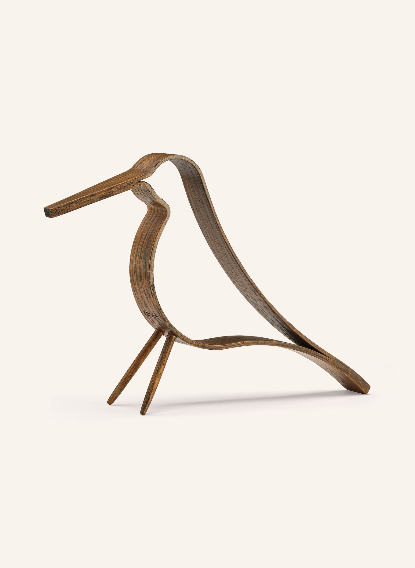 COOEE Design Decorative Figurine WOODY BIRD MEDIUM: DARK BROWN