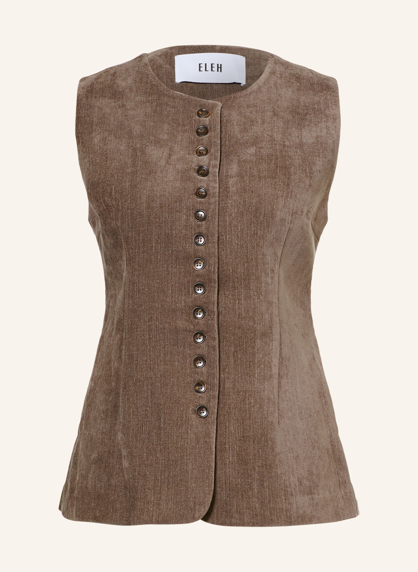 ELEH Vestă tip blazer din catifea: TAUPE