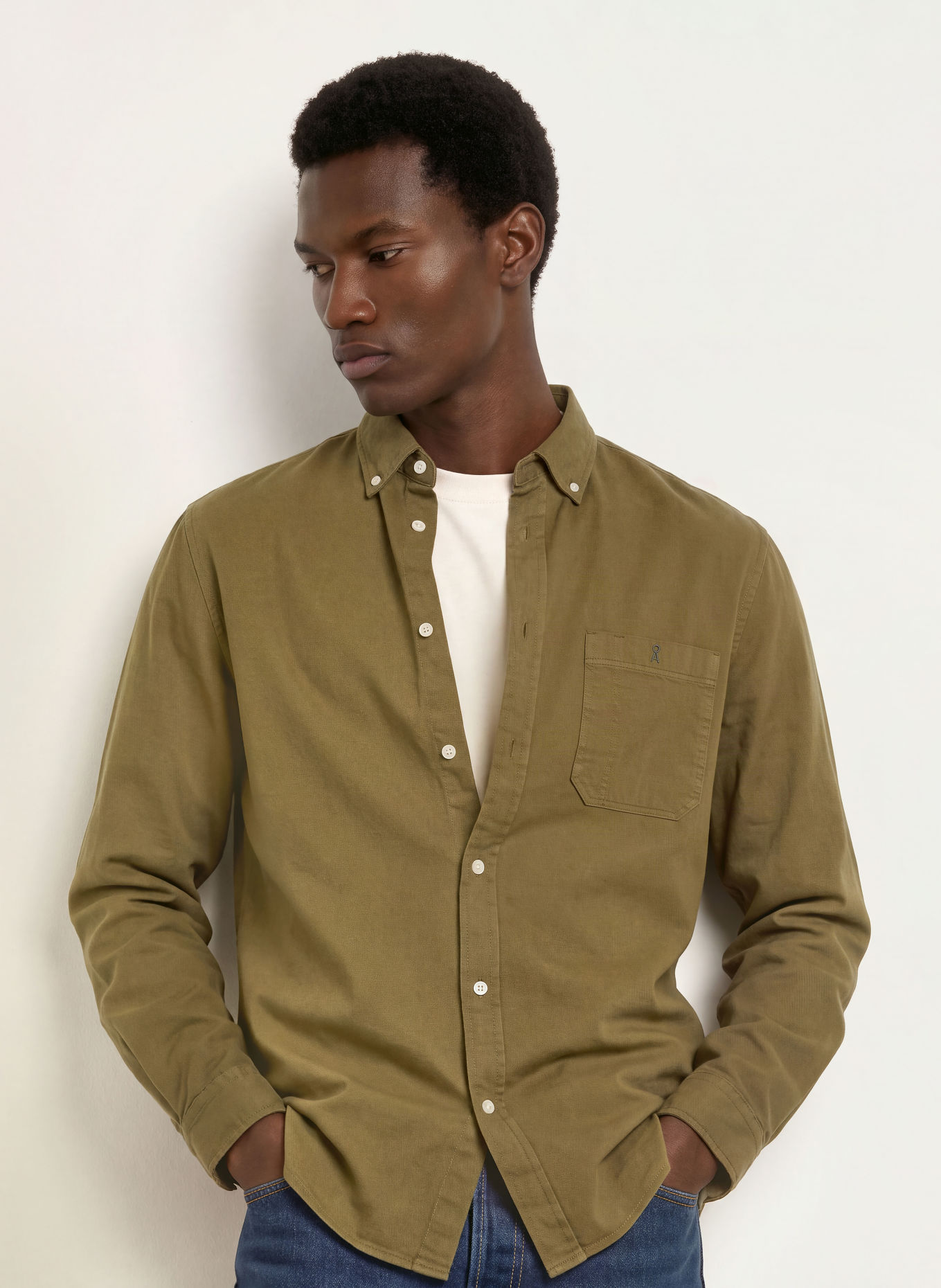 ARMEDANGELS Koszula o luźnym kroju: KHAKI