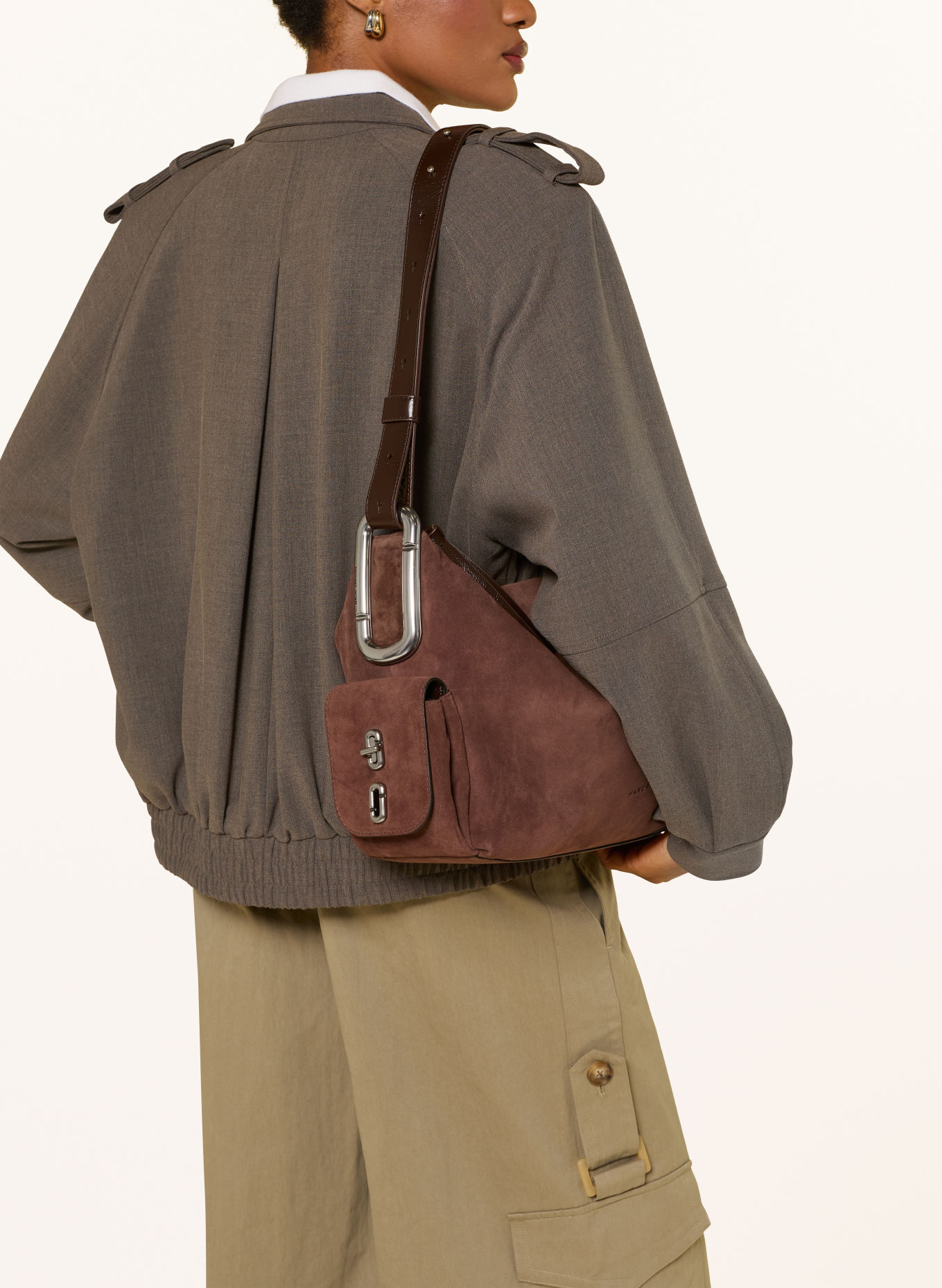 MARC JACOBS Bucket bag THE SCENE: BROWN / SILVER