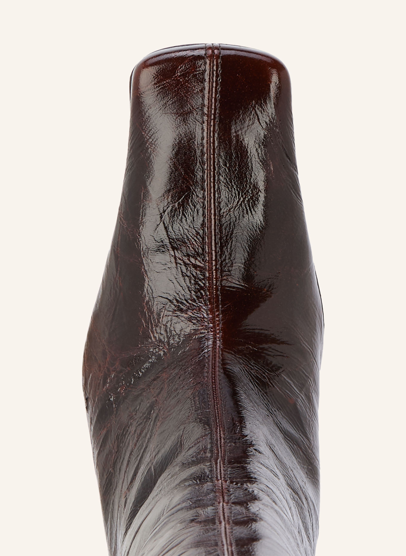 MIISTA Lackstiefel BLUMA: DUNKELBRAUN