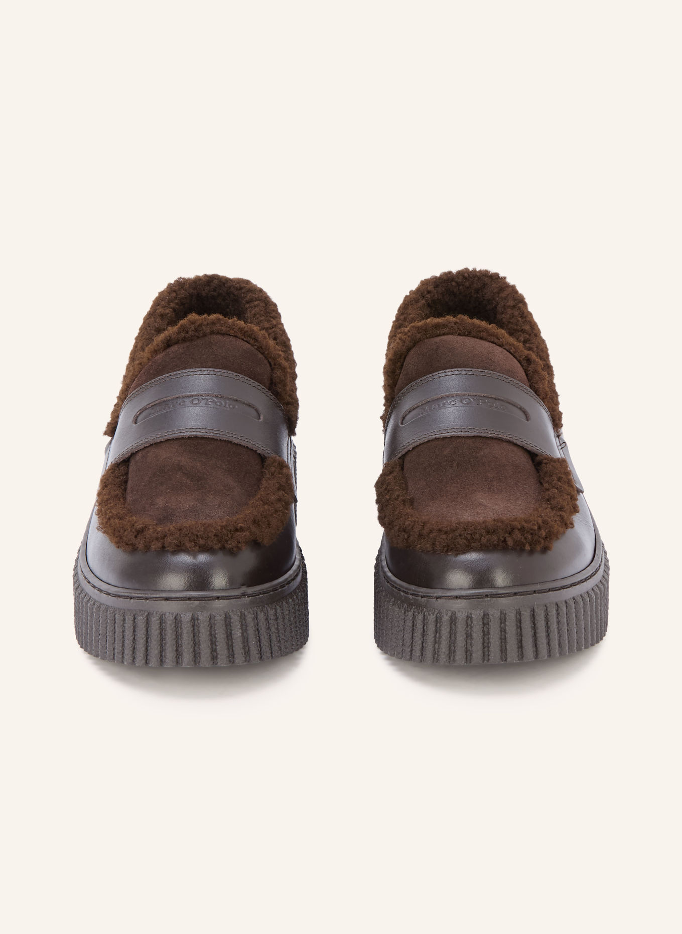 Marc O'Polo Pennyloafer BIANCA: MARRON FONCÉ