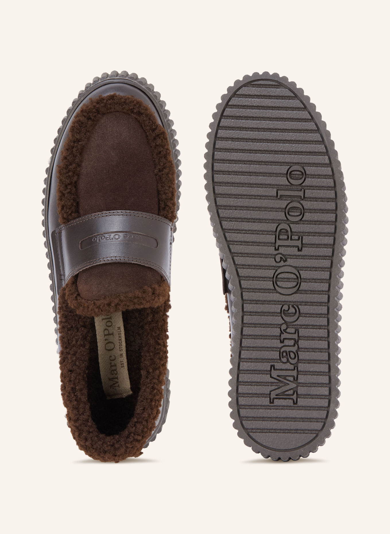 Marc O'Polo Pennyloafer BIANCA: MARRON FONCÉ