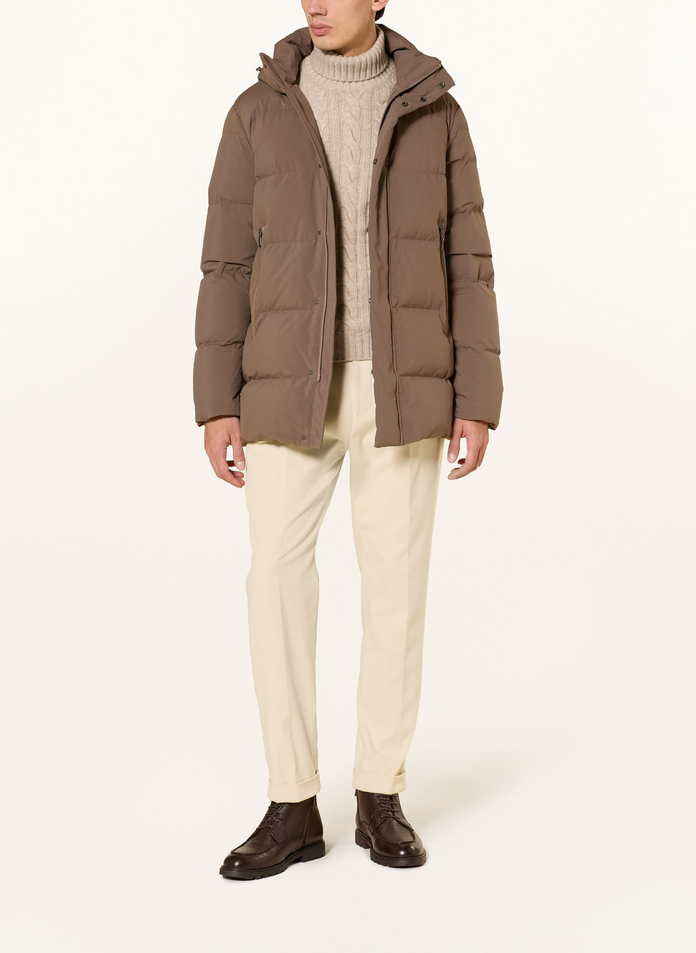 PAUL & SHARK Daunenmantel TYPHOON: TAUPE