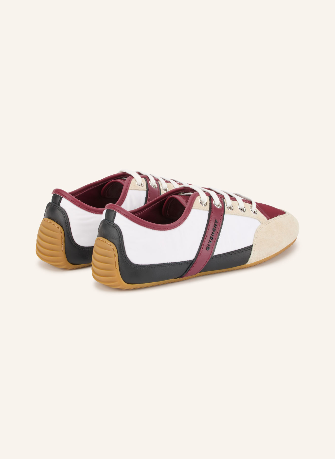 GIVENCHY Sneakers: DARK RED / BEIGE / WHITE
