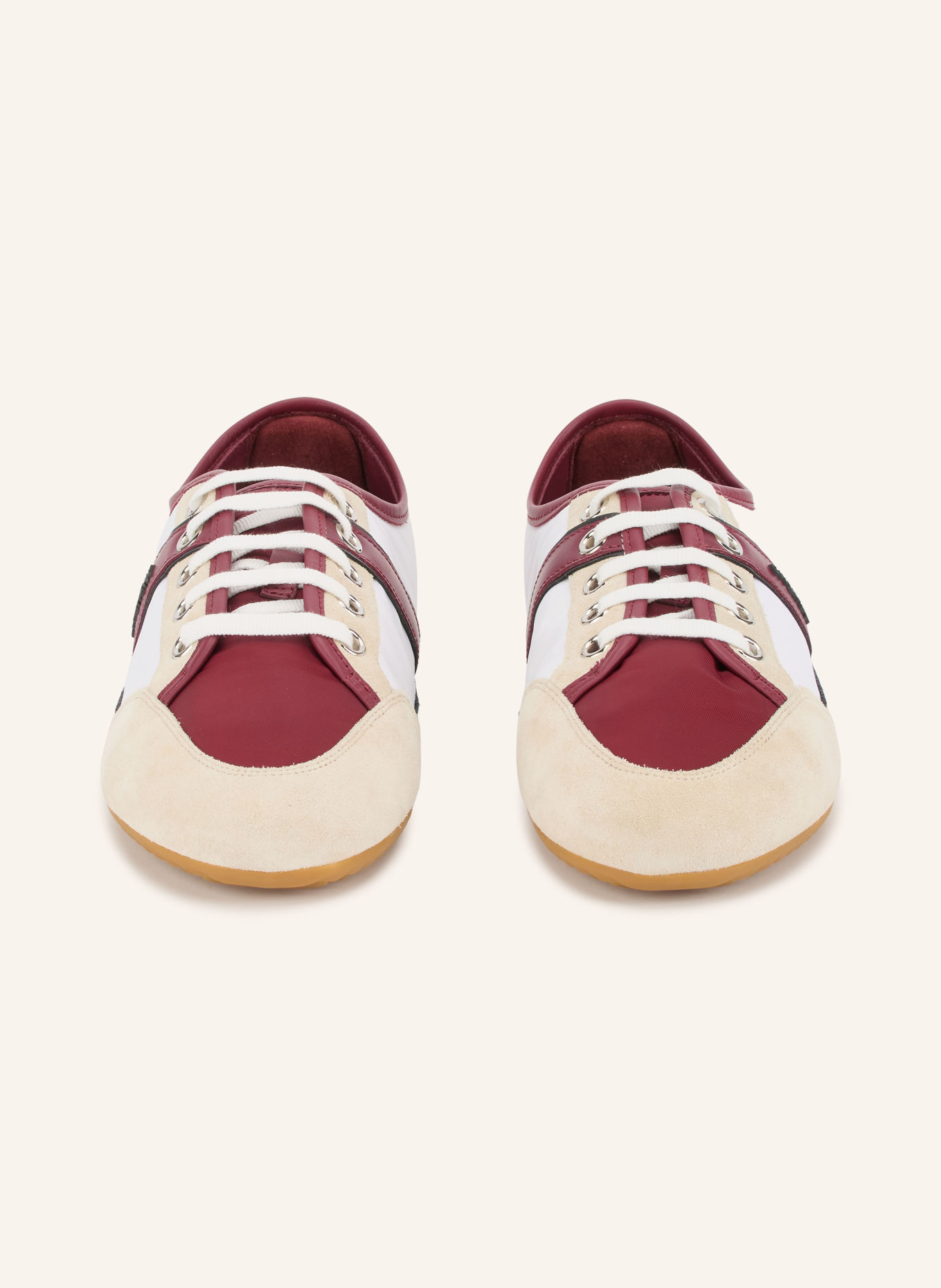 GIVENCHY Sneakers: DARK RED / BEIGE / WHITE