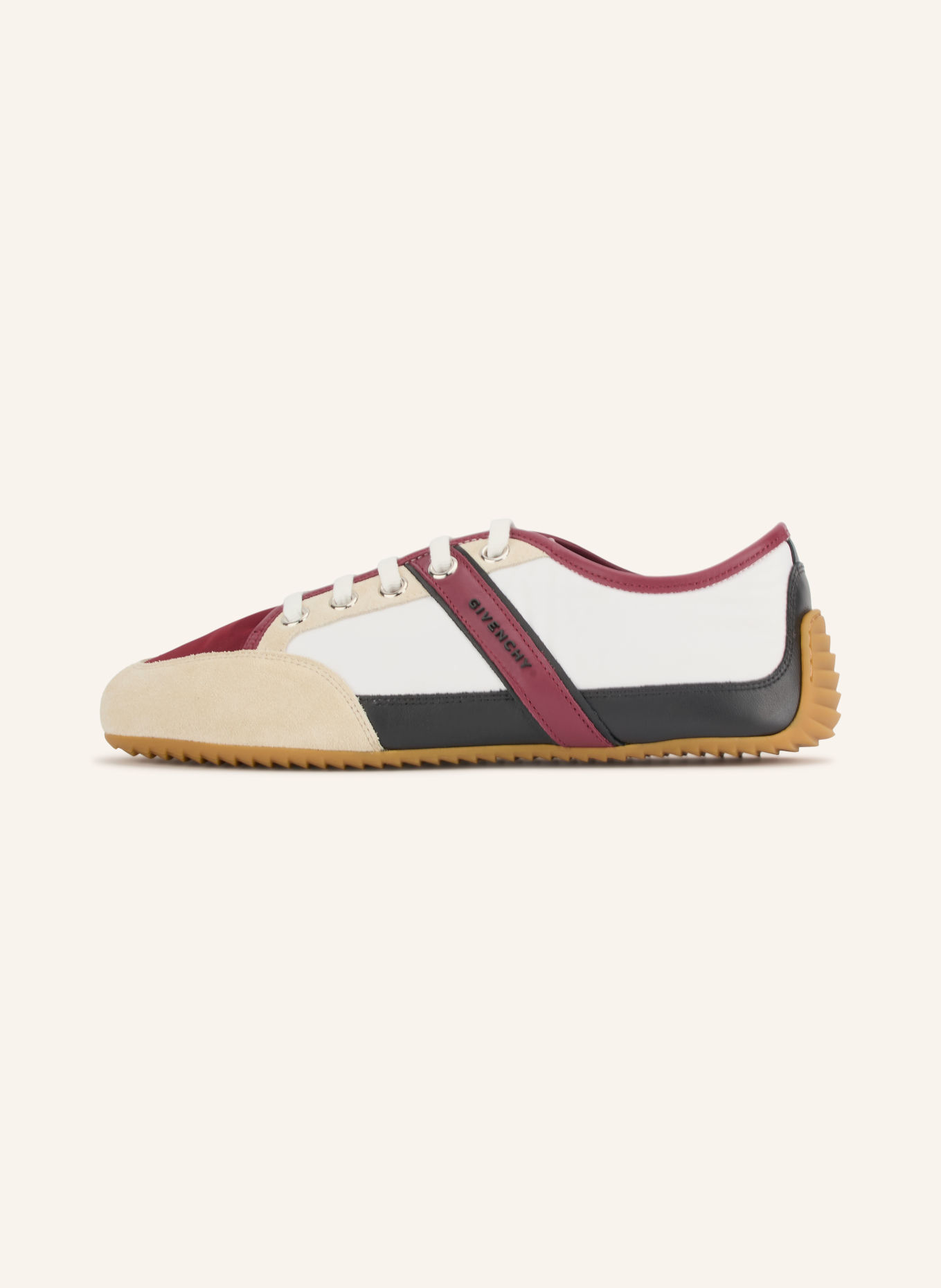 GIVENCHY Sneakers: DARK RED / BEIGE / WHITE