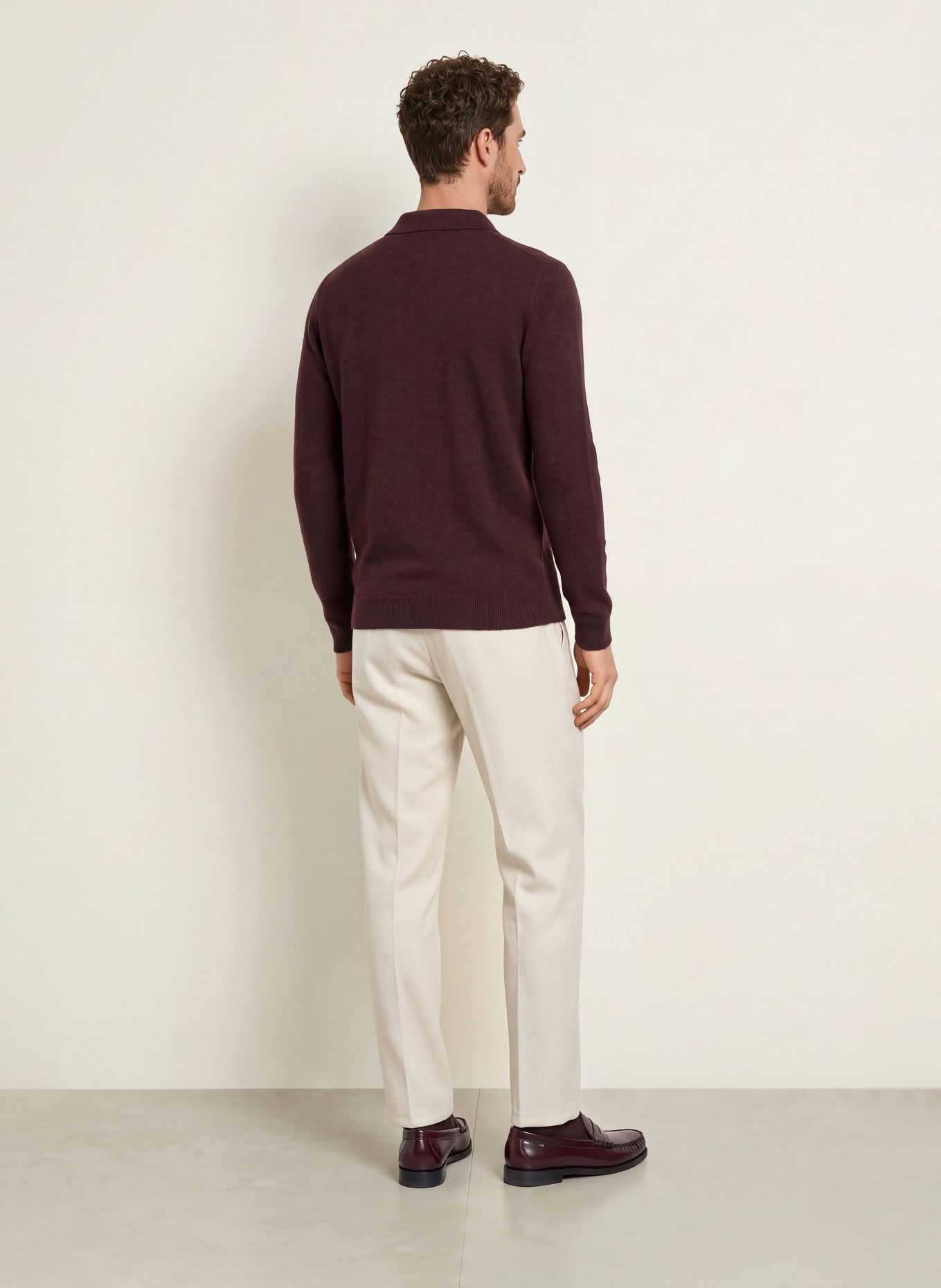 PROFUOMO Knit polo shirt: DARK PURPLE