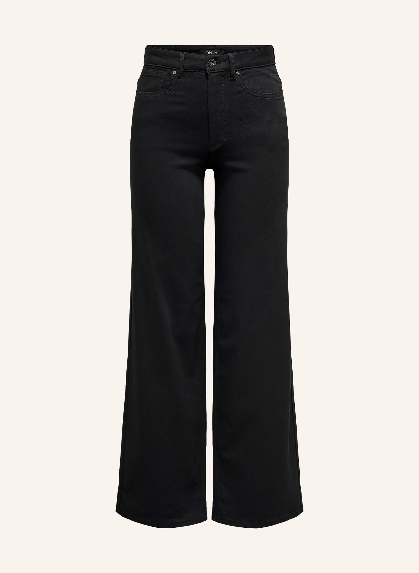 ONLY Široké džíny: BLACK DENIM