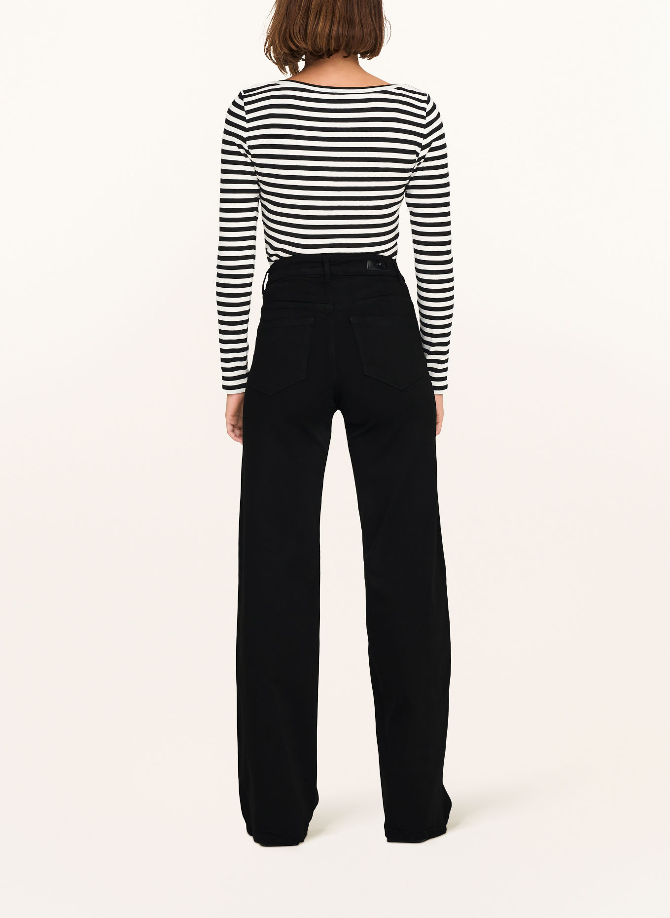 ONLY Široké džíny: BLACK DENIM