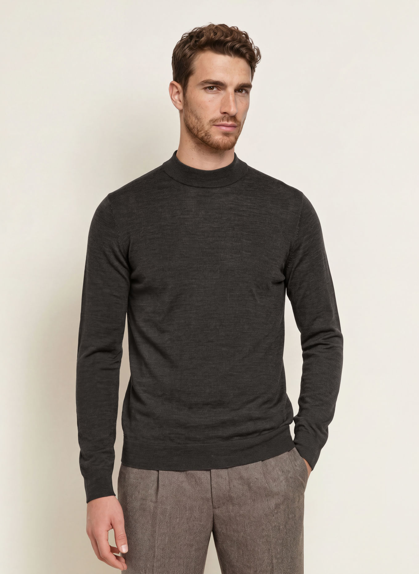 PROFUOMO Trui: MARRON FONCÉ