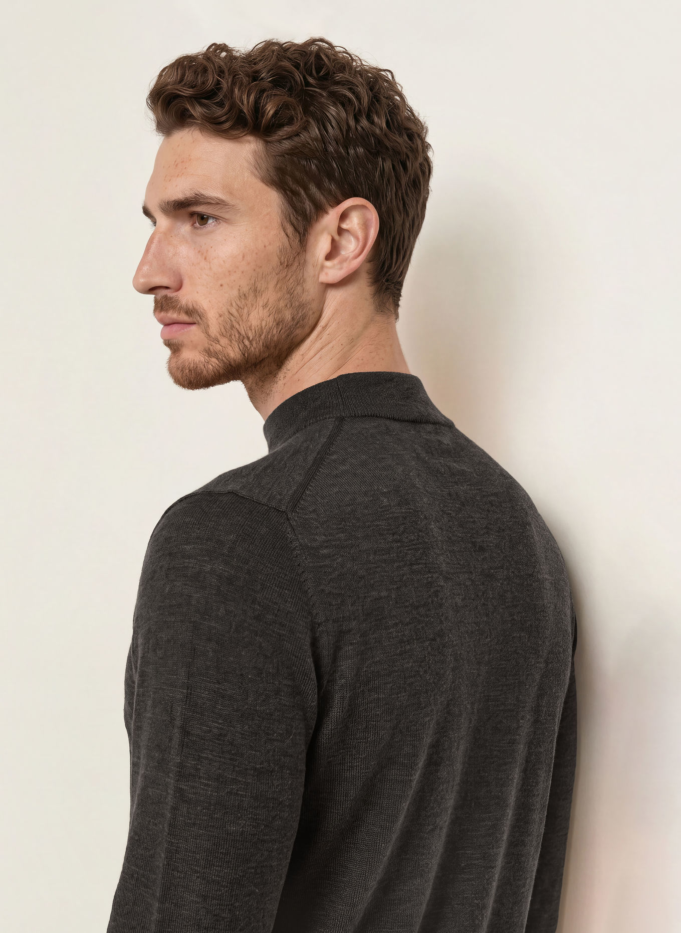 PROFUOMO Trui: MARRON FONCÉ
