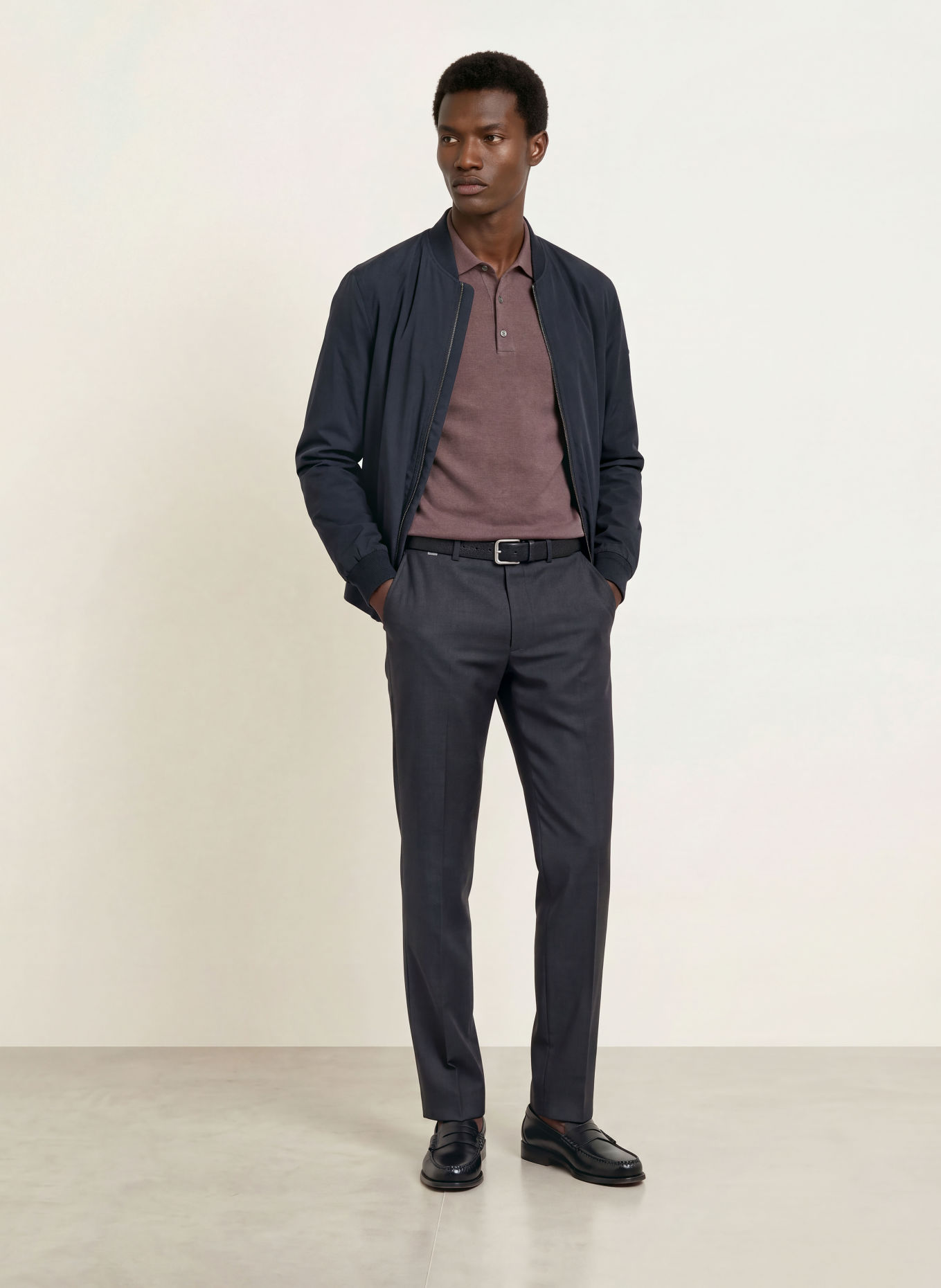 PROFUOMO Gebreid poloshirt: PAARS
